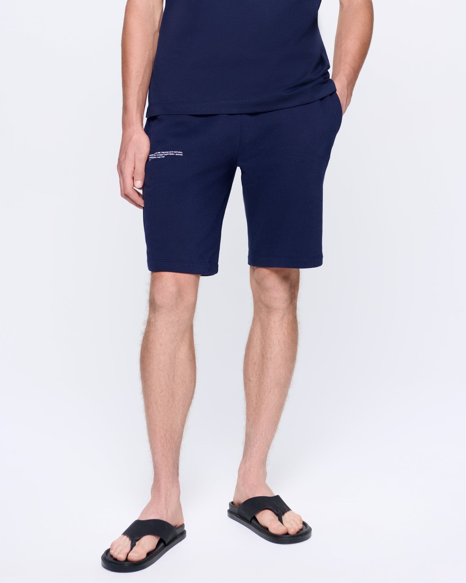 Mens Navy 365 Midweight Long Shorts | PANGAIA