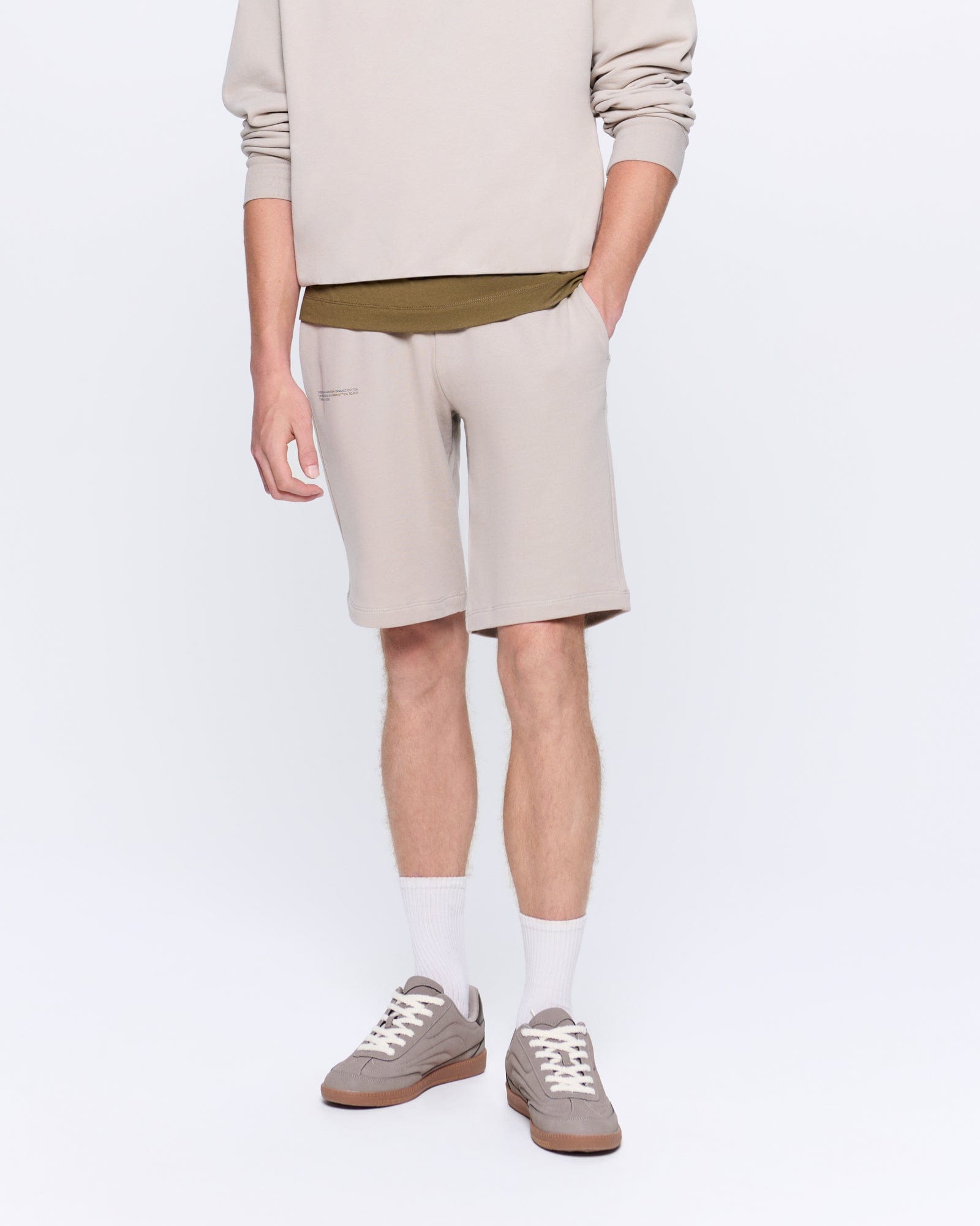 365_MIDWEIGHT_LONG_SHORTS_STONE_MENS_FRONT