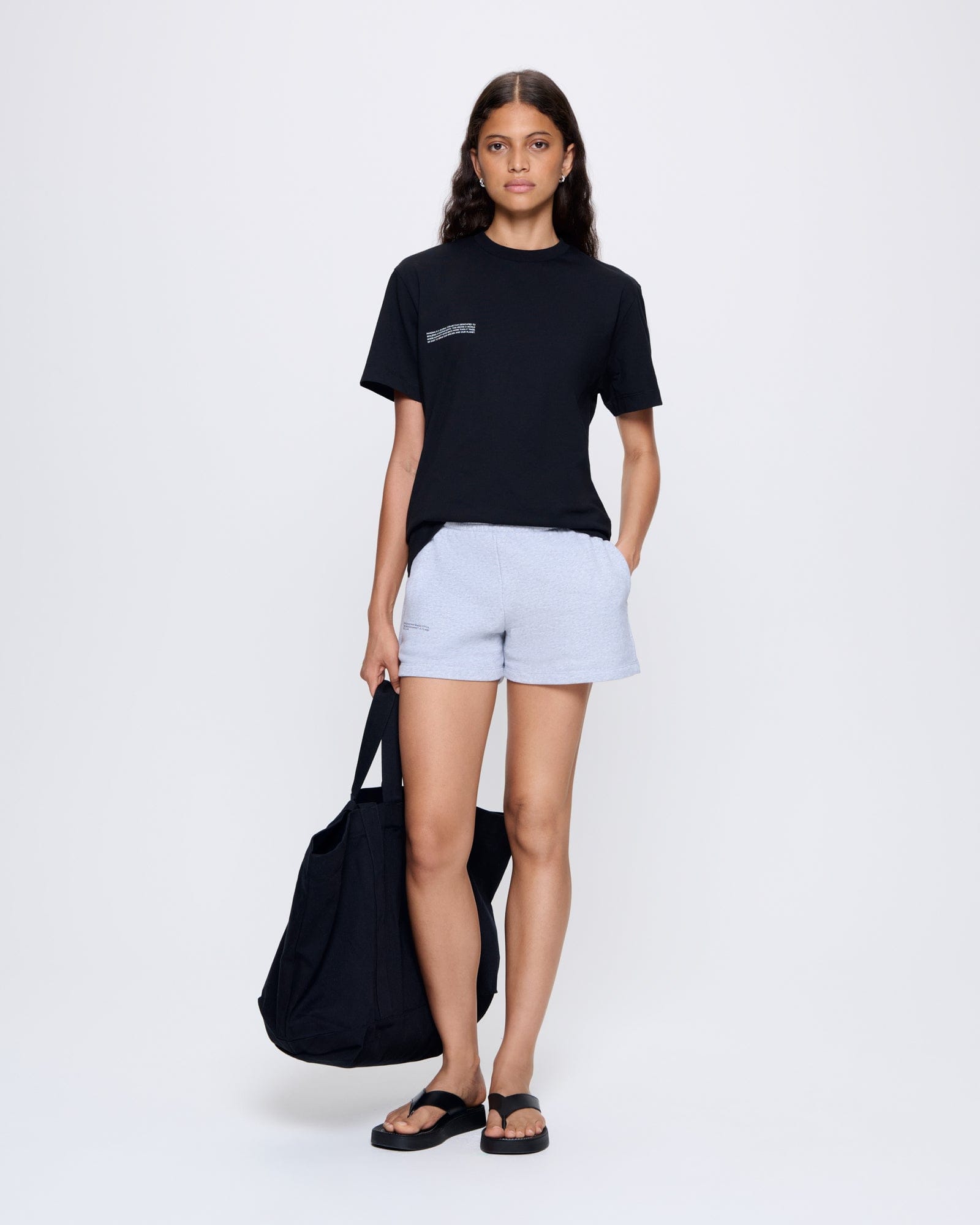 Womens Grey 365 Midweight Shorts | Designer Shorts | PANGAIA