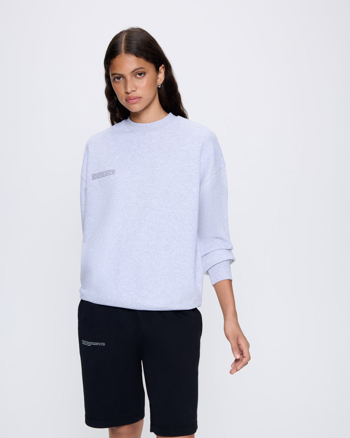 Womens Grey 365 Midweight Sweatshirt | Luxury Sweatshirts | PANGAIA
