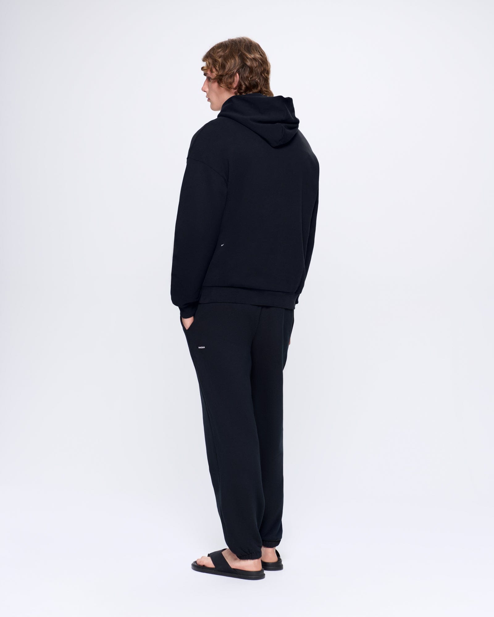 Mens Black 365 Midweight Track Pants | PANGAIA