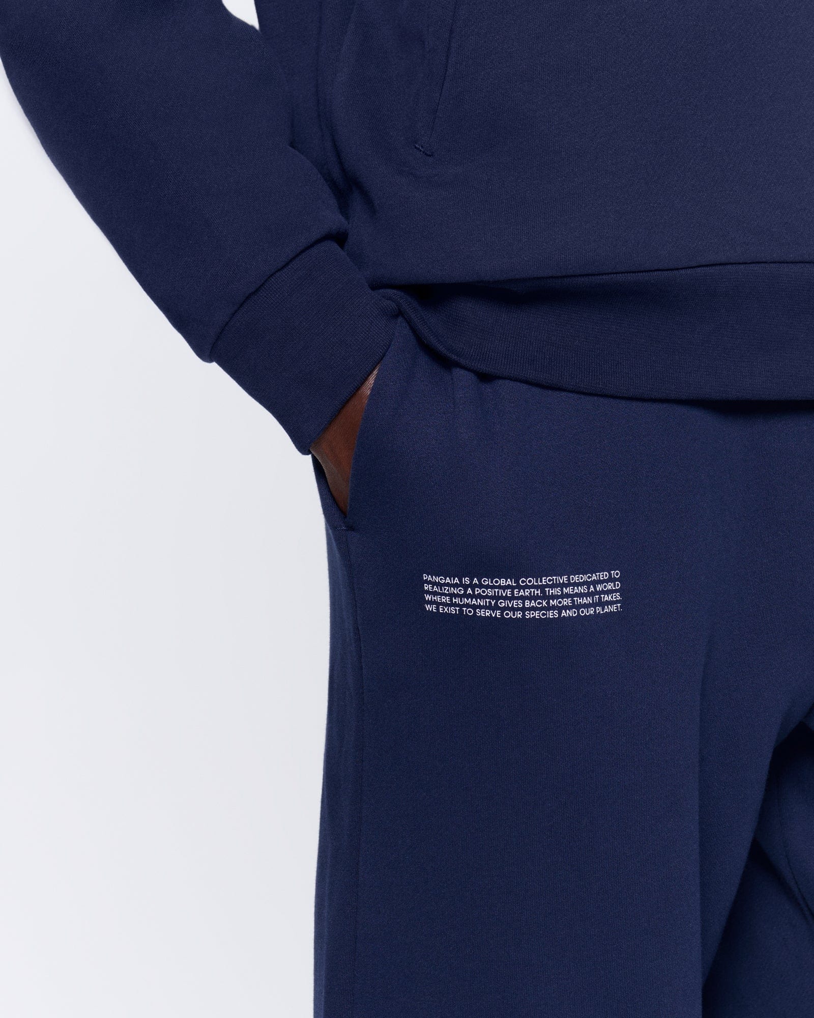Mens Navy 365 Midweight Track Pants | PANGAIA