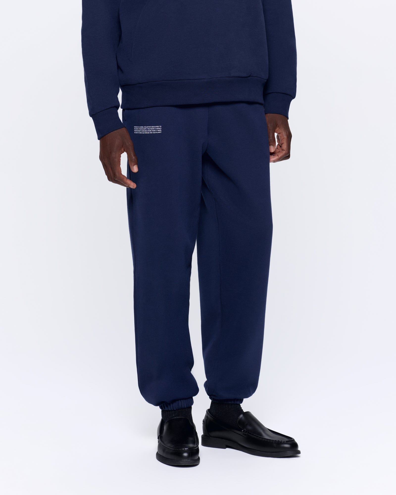 Mens Navy 365 Midweight Track Pants | PANGAIA