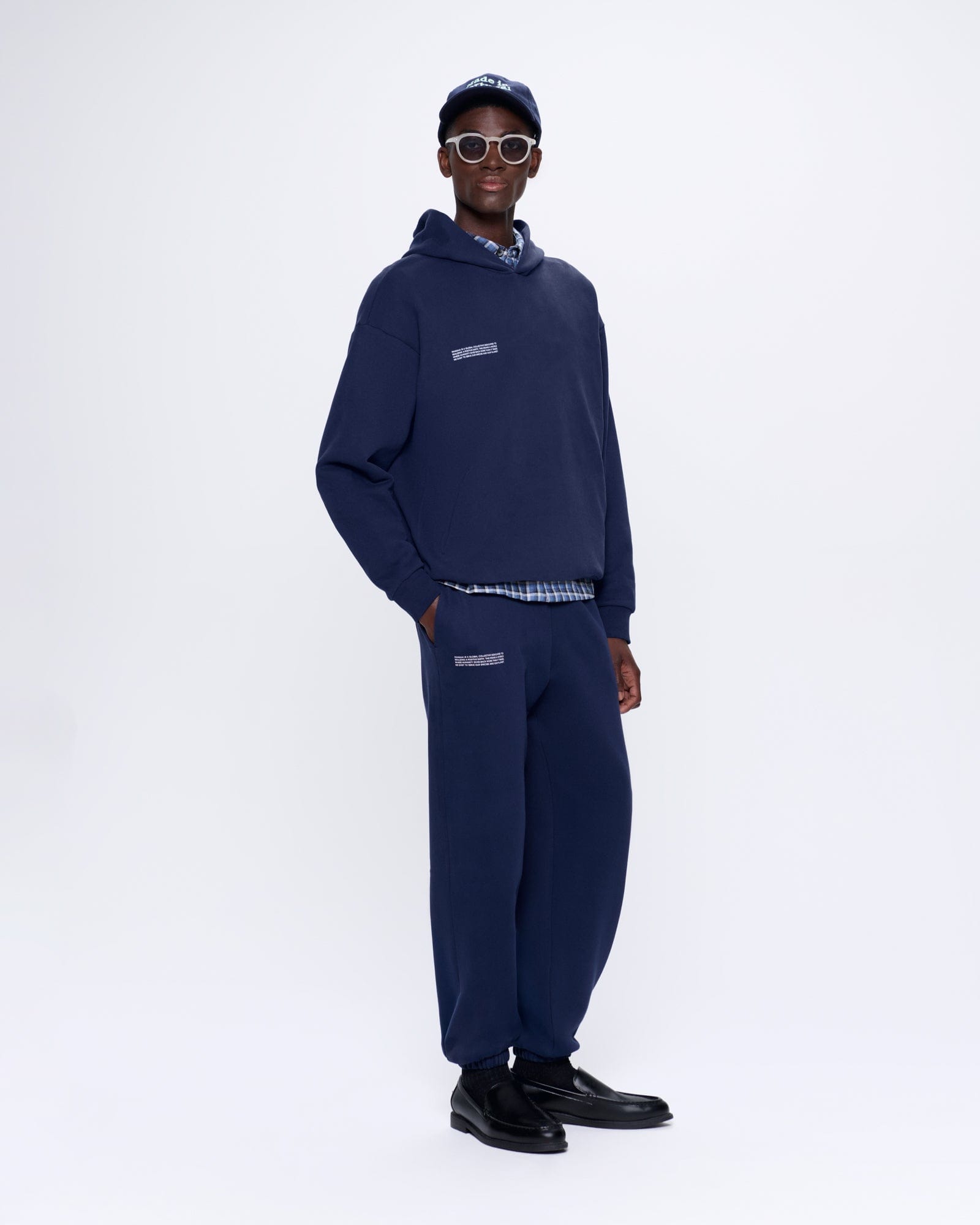 Mens Navy 365 Midweight Track Pants PANGAIA