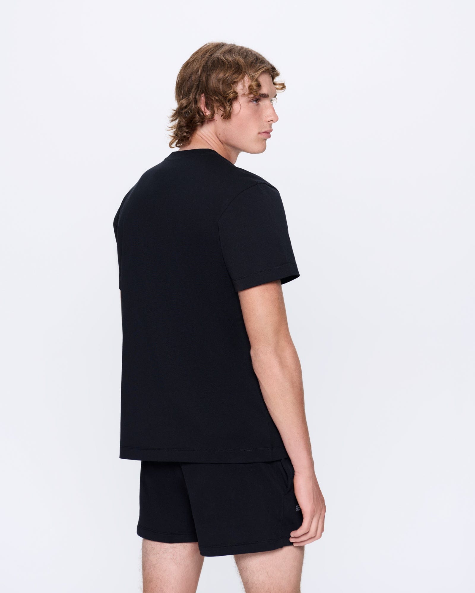 Mens Black 365 Midweight T-shirt | Designer T-Shirts | PANGAIA