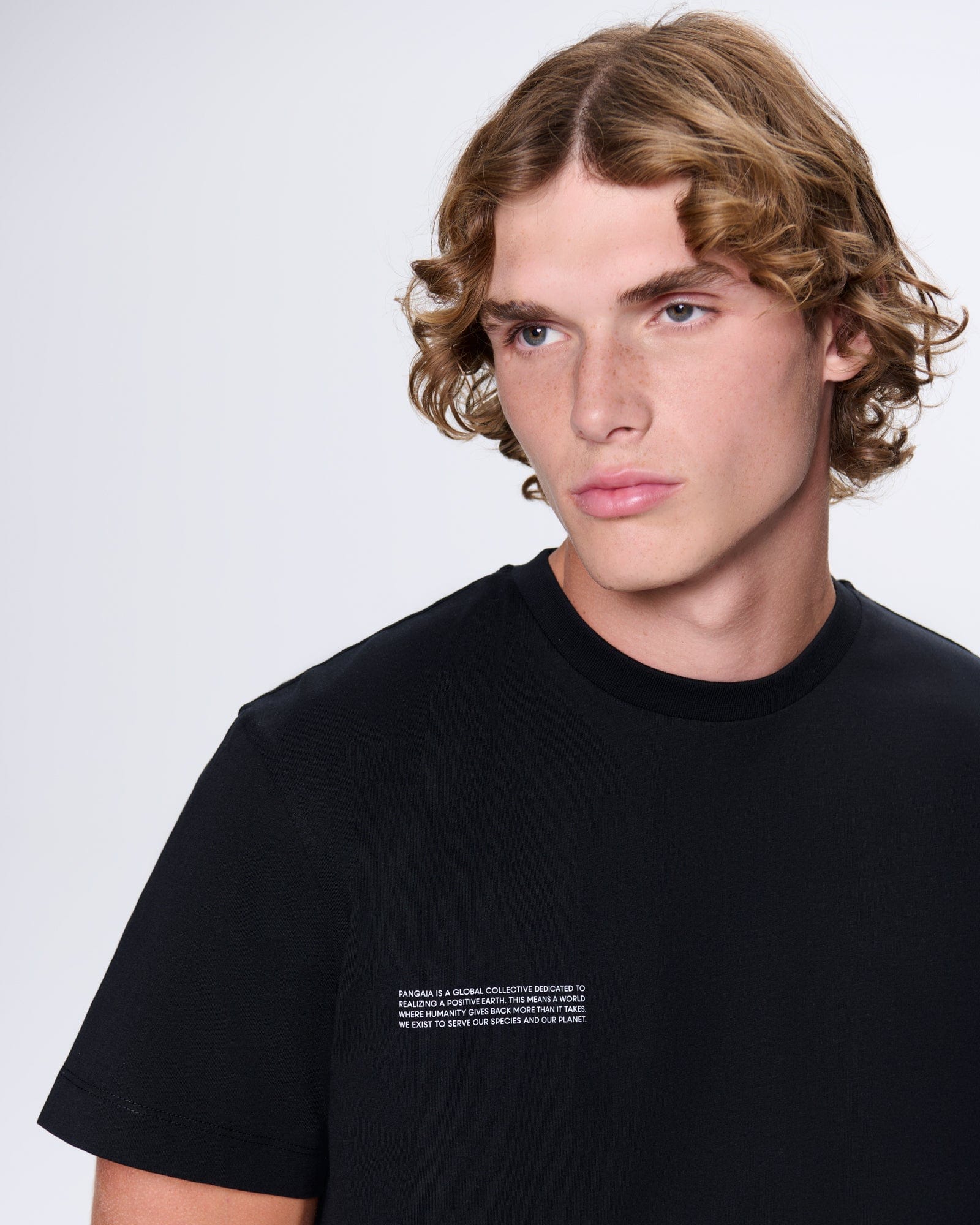 Mens Black 365 Midweight T-shirt | Designer T-Shirts | PANGAIA