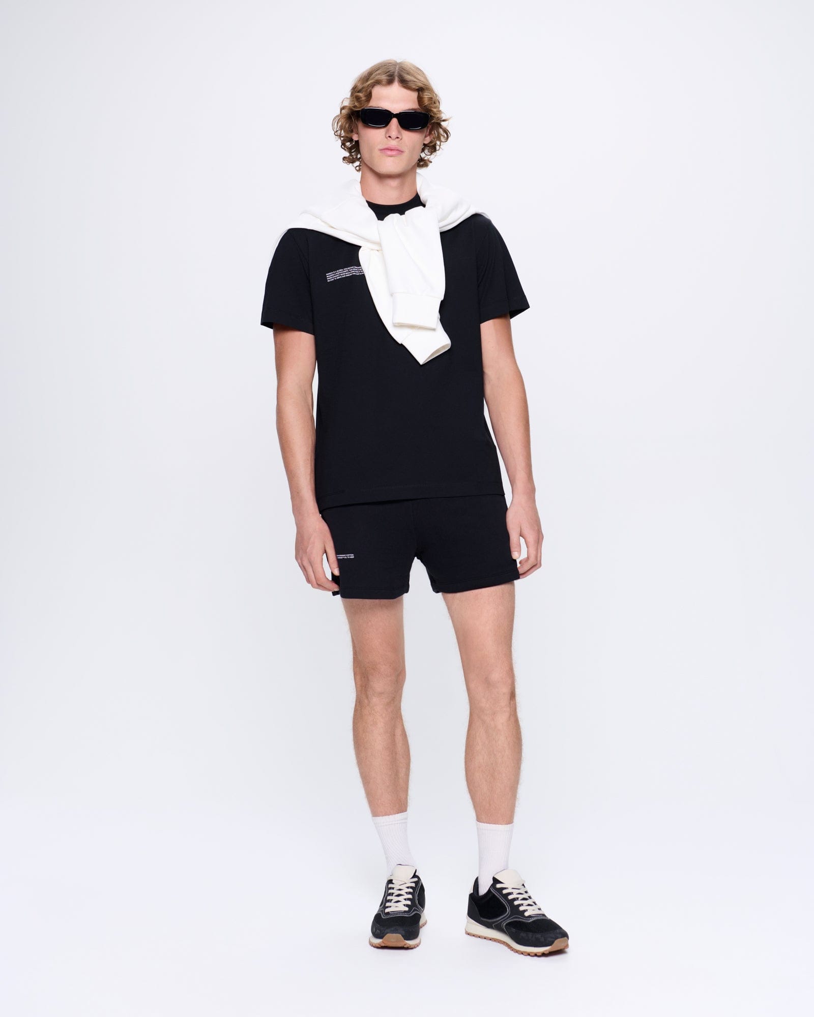 Mens Black 365 Midweight T-shirt | Designer T-Shirts | PANGAIA