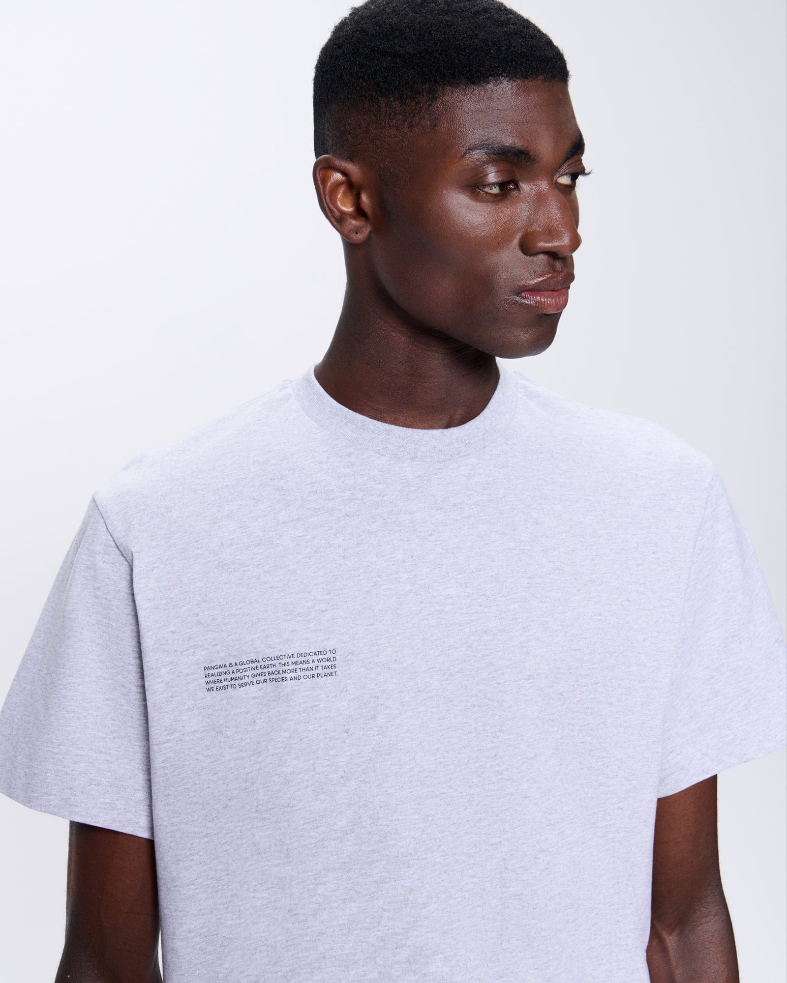 Mens Grey 365 Midweight T-shirt | Luxury T-Shirts | PANGAIA