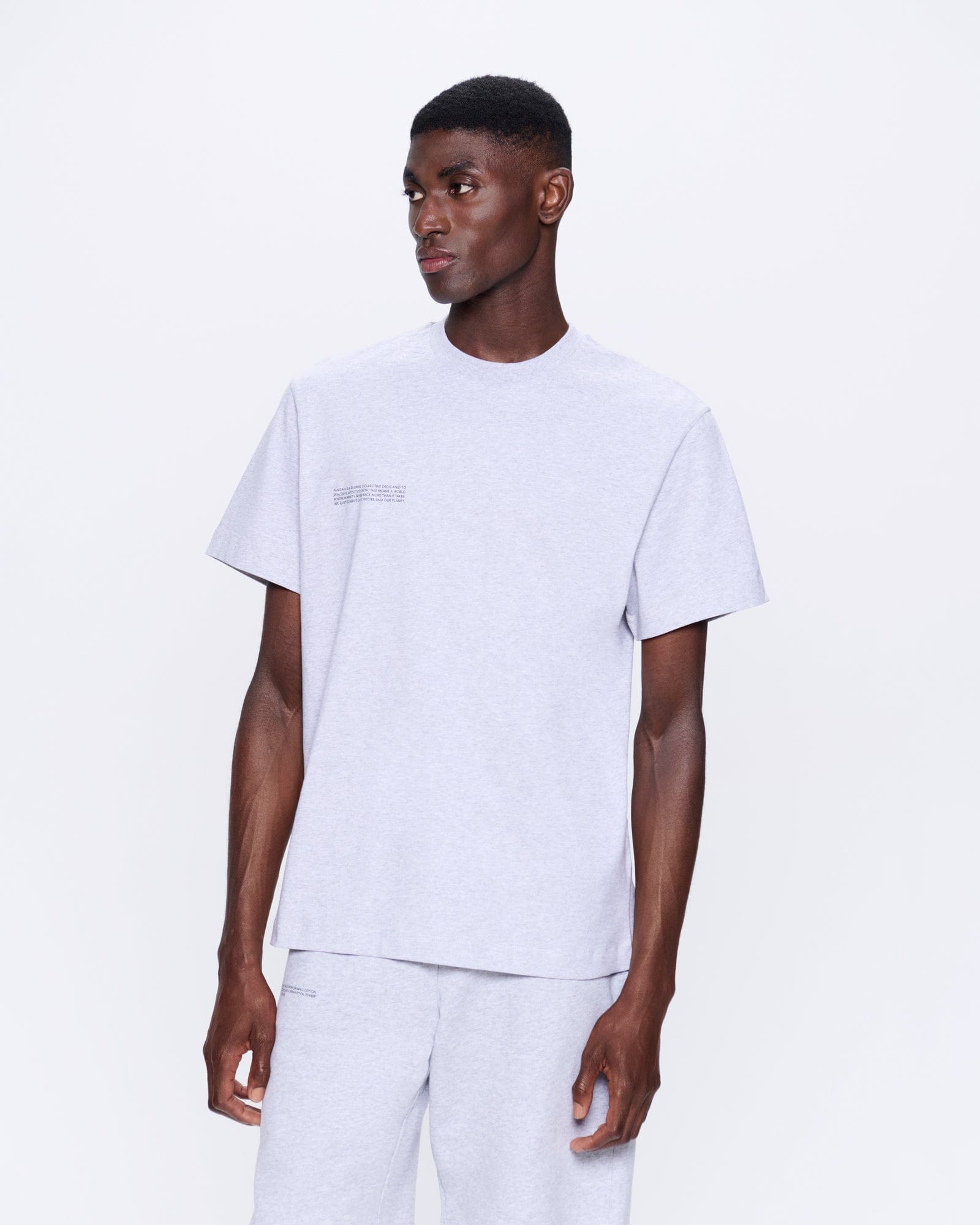 Mens Grey 365 Midweight T-shirt | Luxury T-Shirts | PANGAIA