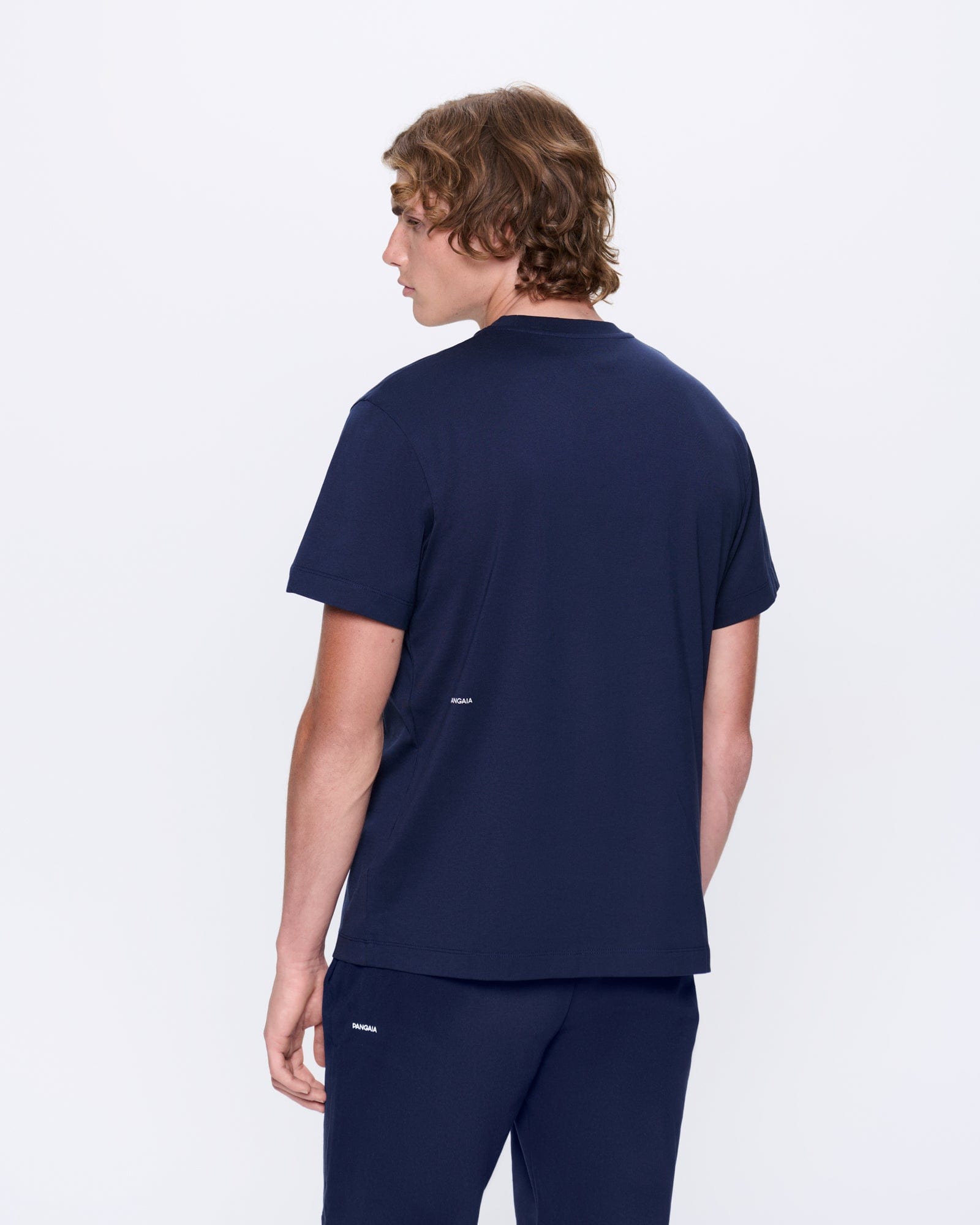 Mens Navy 365 Midweight T-shirt | Luxury T-Shirts | PANGAIA
