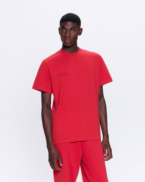 Mens 365 Midweight T-shirt—Goji red