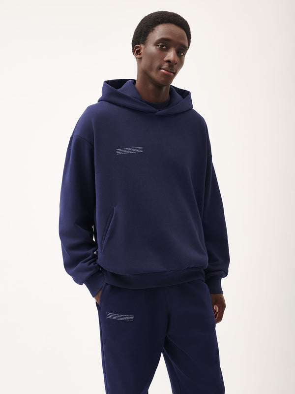 Navy 365 Midweight Hoodie | Luxury Hodies | Pangaia