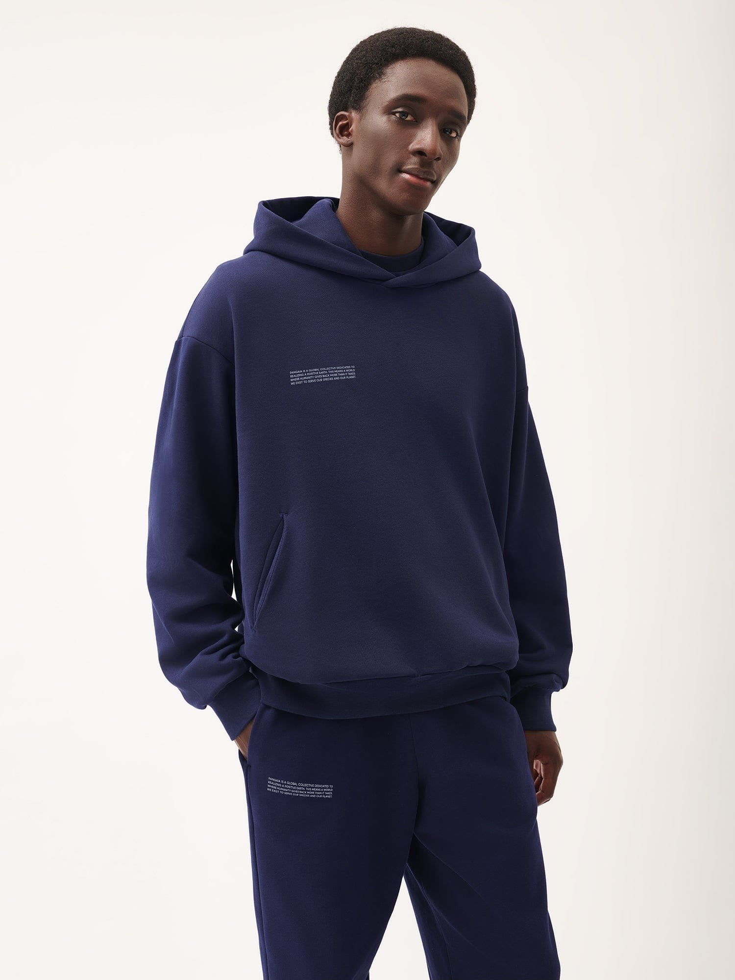 Pangaia Tracksuit Pangaia Tracksuit Mens Navy 365 Midweight Hoodie