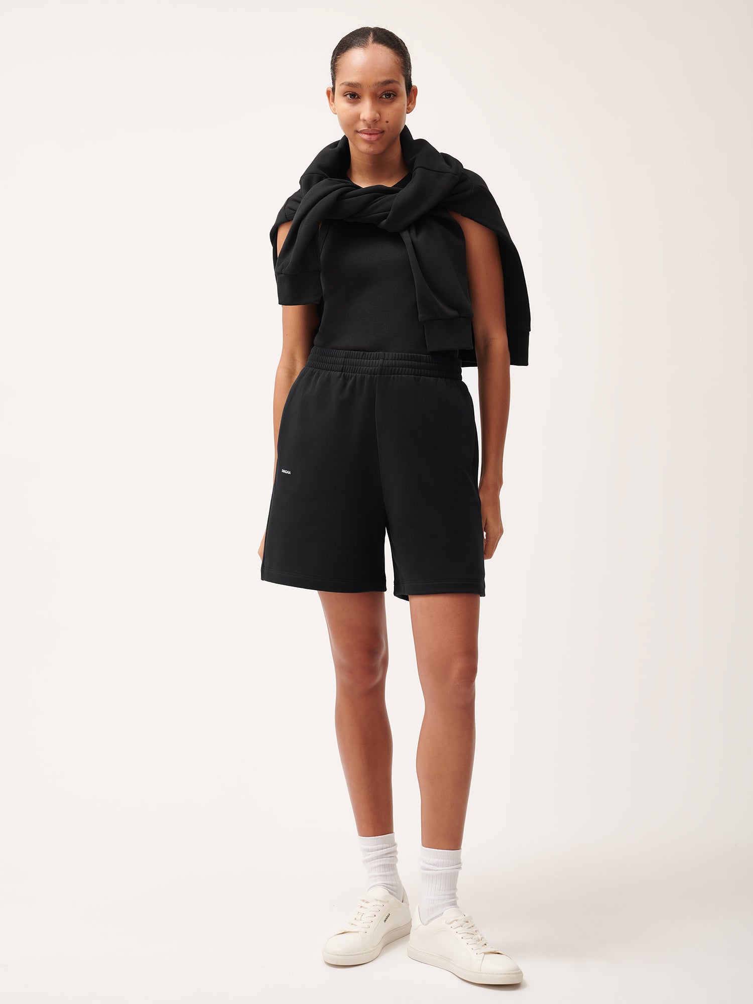 365_Midweight_Mid_Length_Shorts_Black_female-1