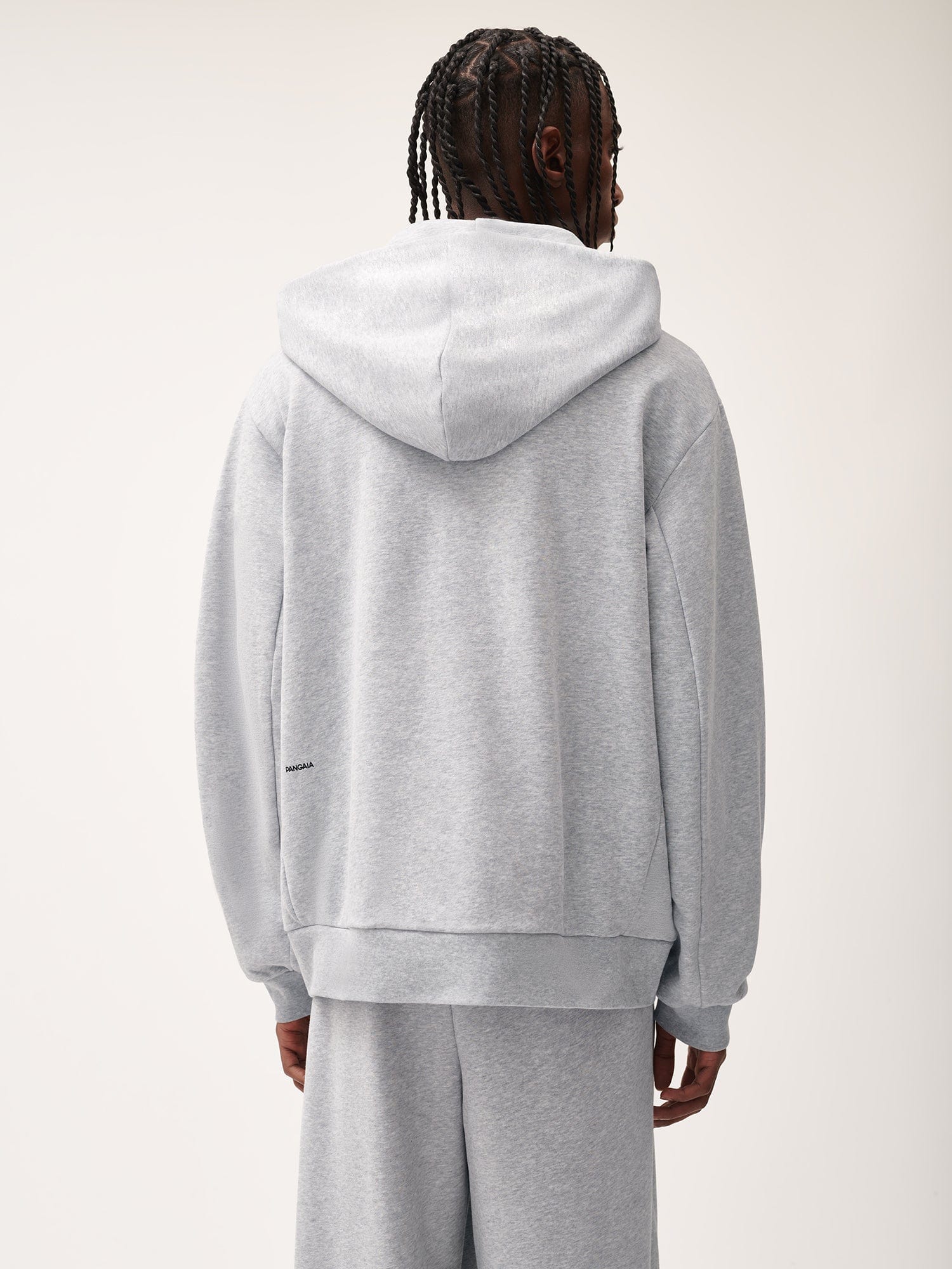 Grey 365 Midweight Snap Button Hoodie Pangaia