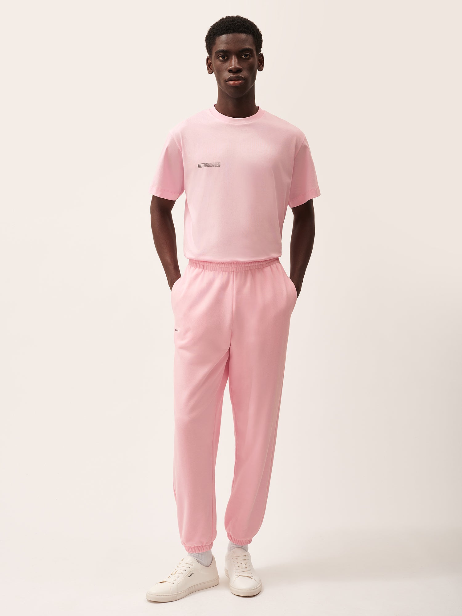 Monnalisa heart-patch cotton track pants - Pink