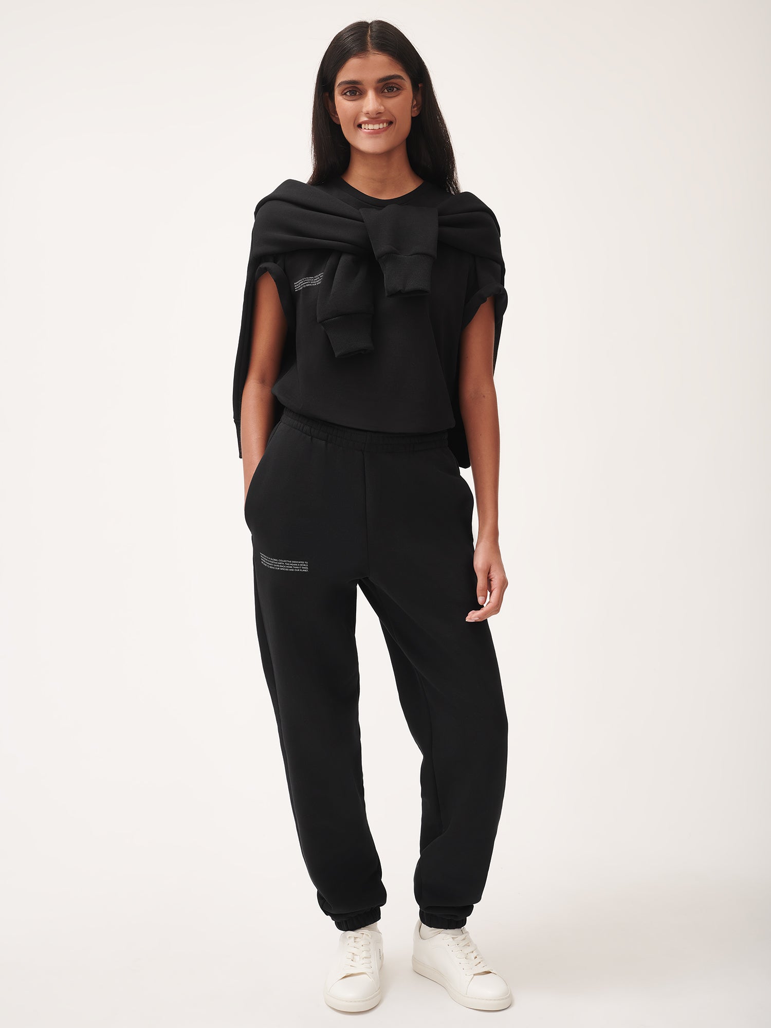 Ladies black track pants online