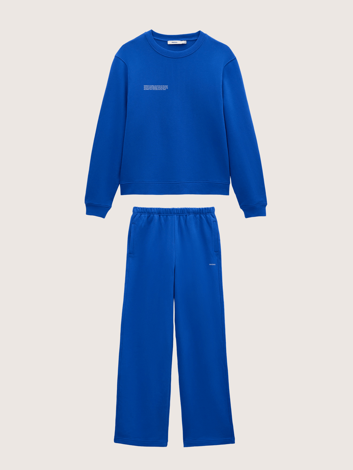 Womens Midweight Sweatshirt and Straight Leg Track Pants Set—Gaia Blue