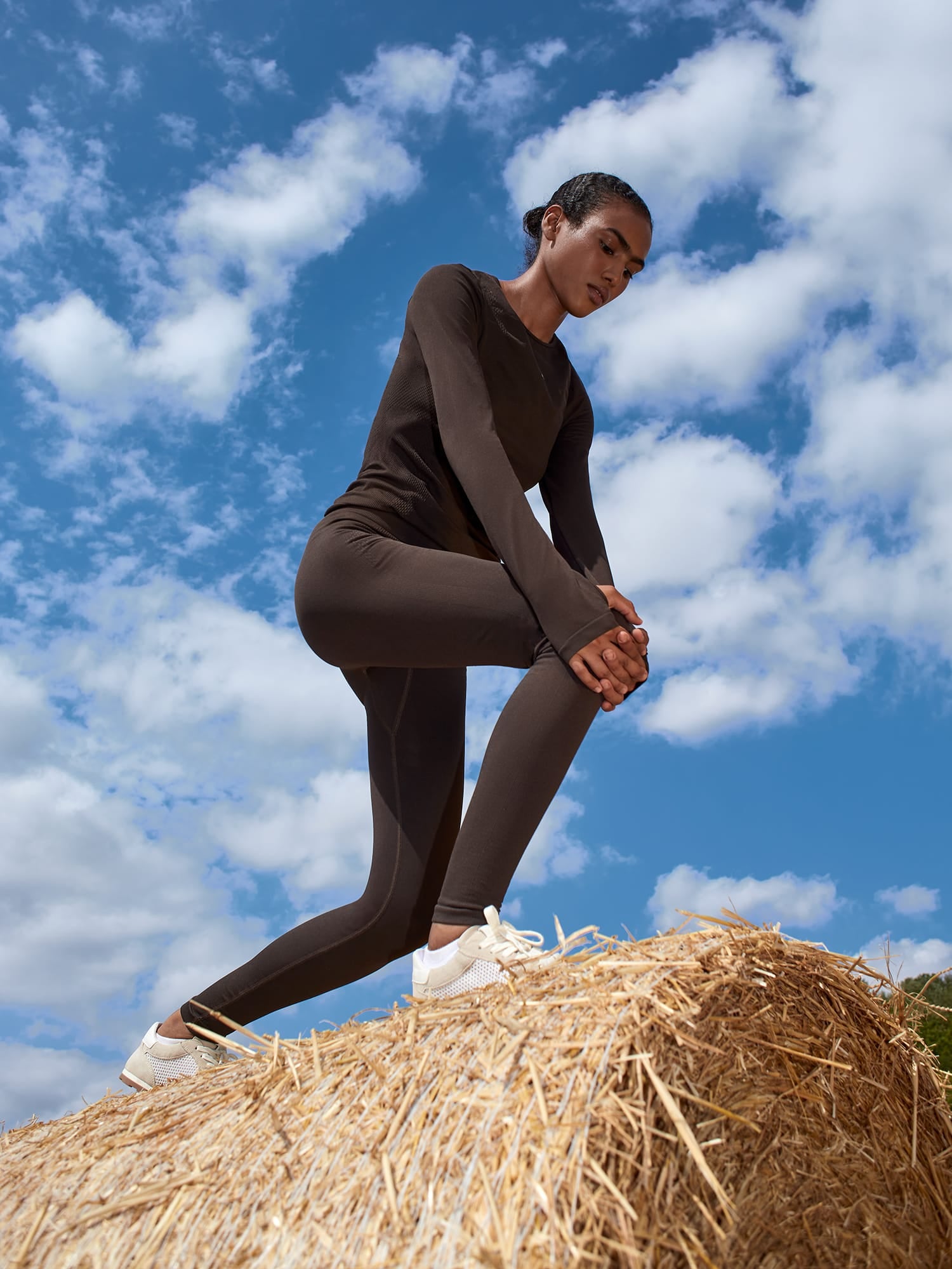 Womens Bio-Based Long Sleeve Top—Obsidian Core