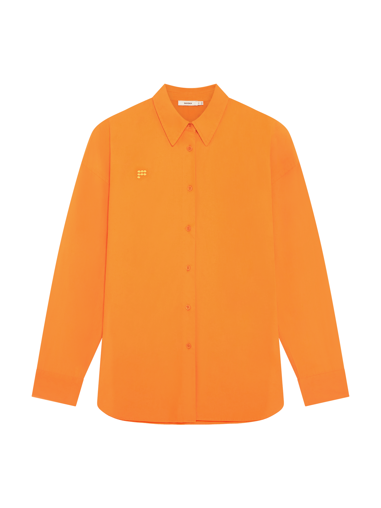 Womens Cotton Overshirt—Saffron Orange