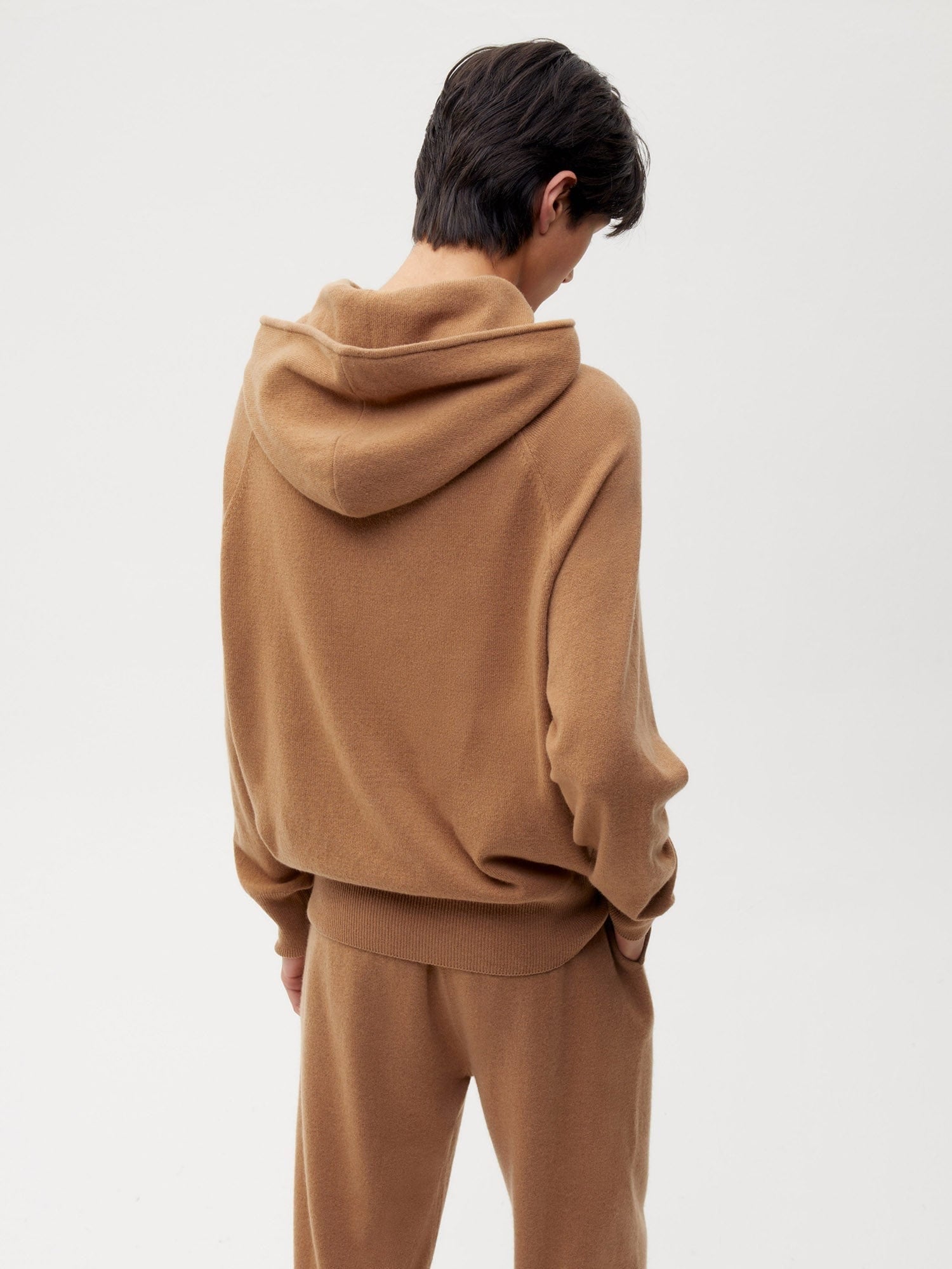 Cashmere Hoodie Camel Male