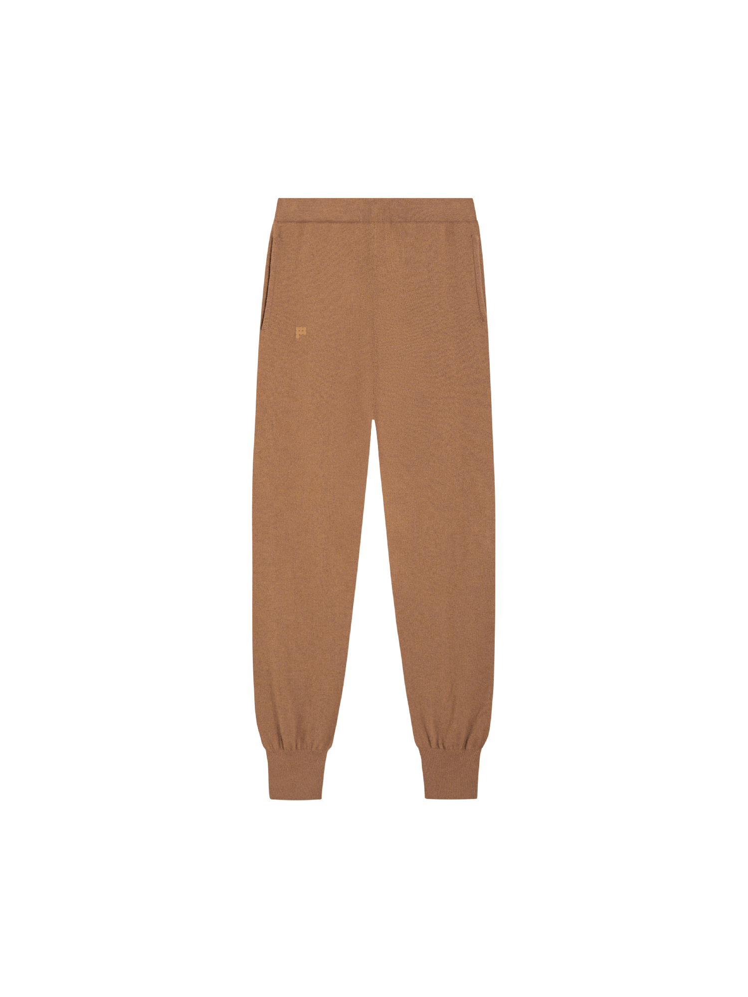 Mens Camel Cashmere Track Pants PANGAIA