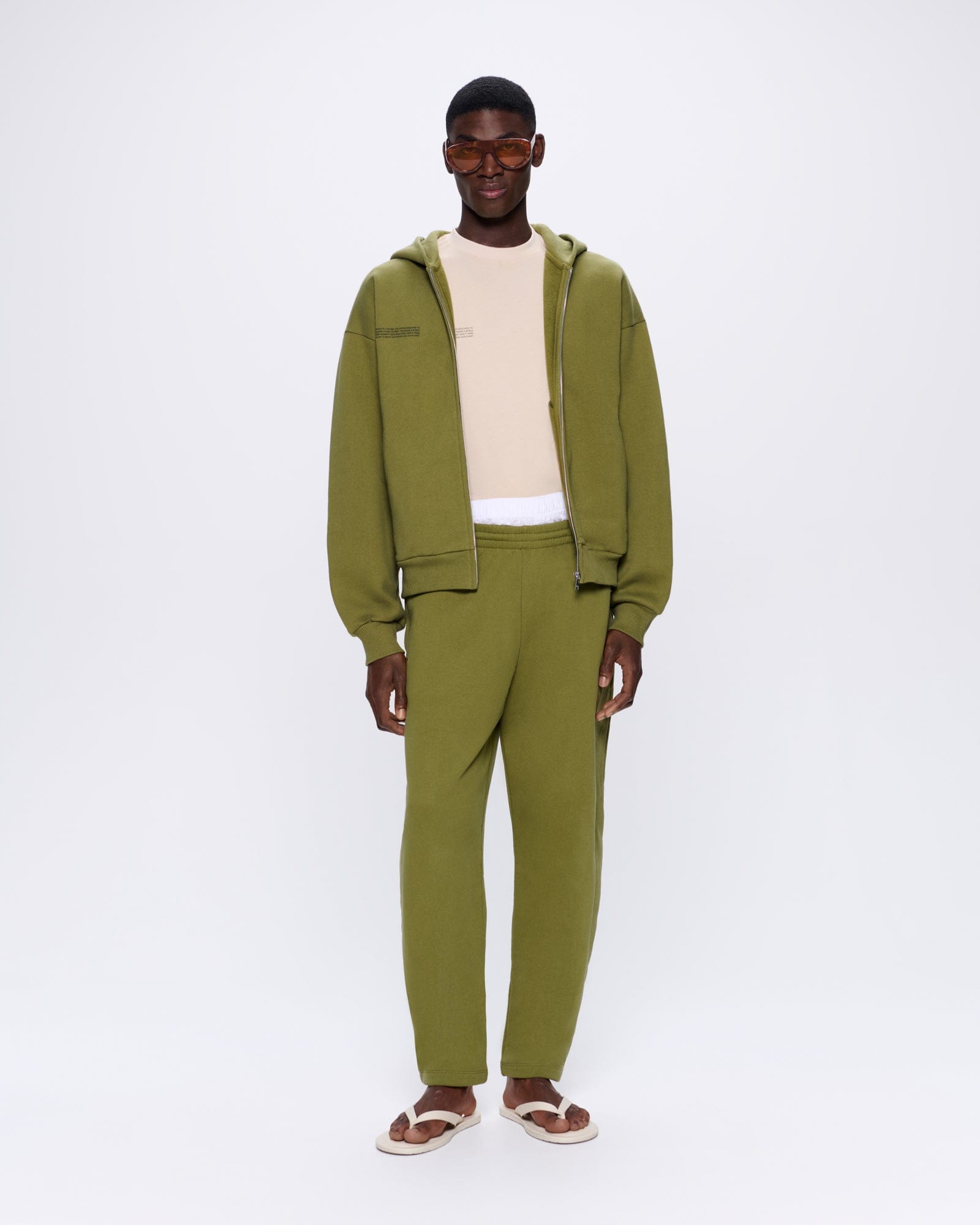 Mens DNA Heavyweight Zipped Hoodie—highland green