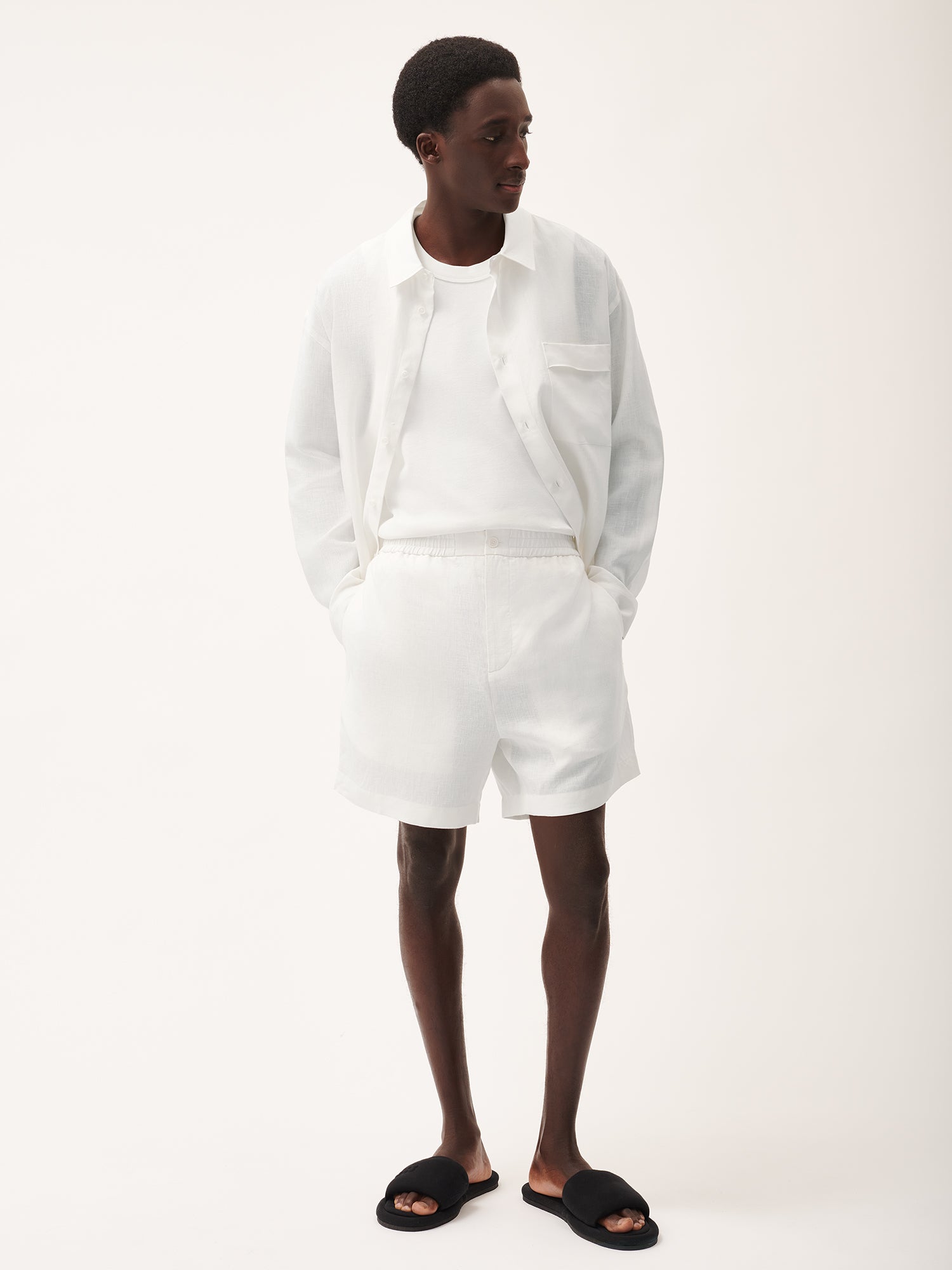 NA_Linen_Mid_Length_Shorts_Off_White_Male-1