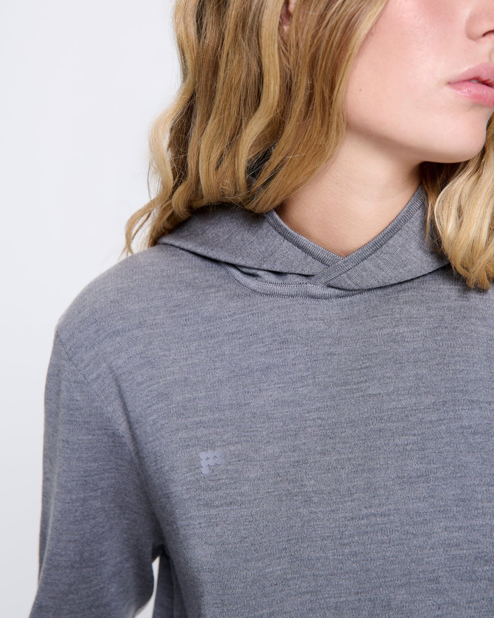 Womens Regenerative Merino Wool Hoodie—black