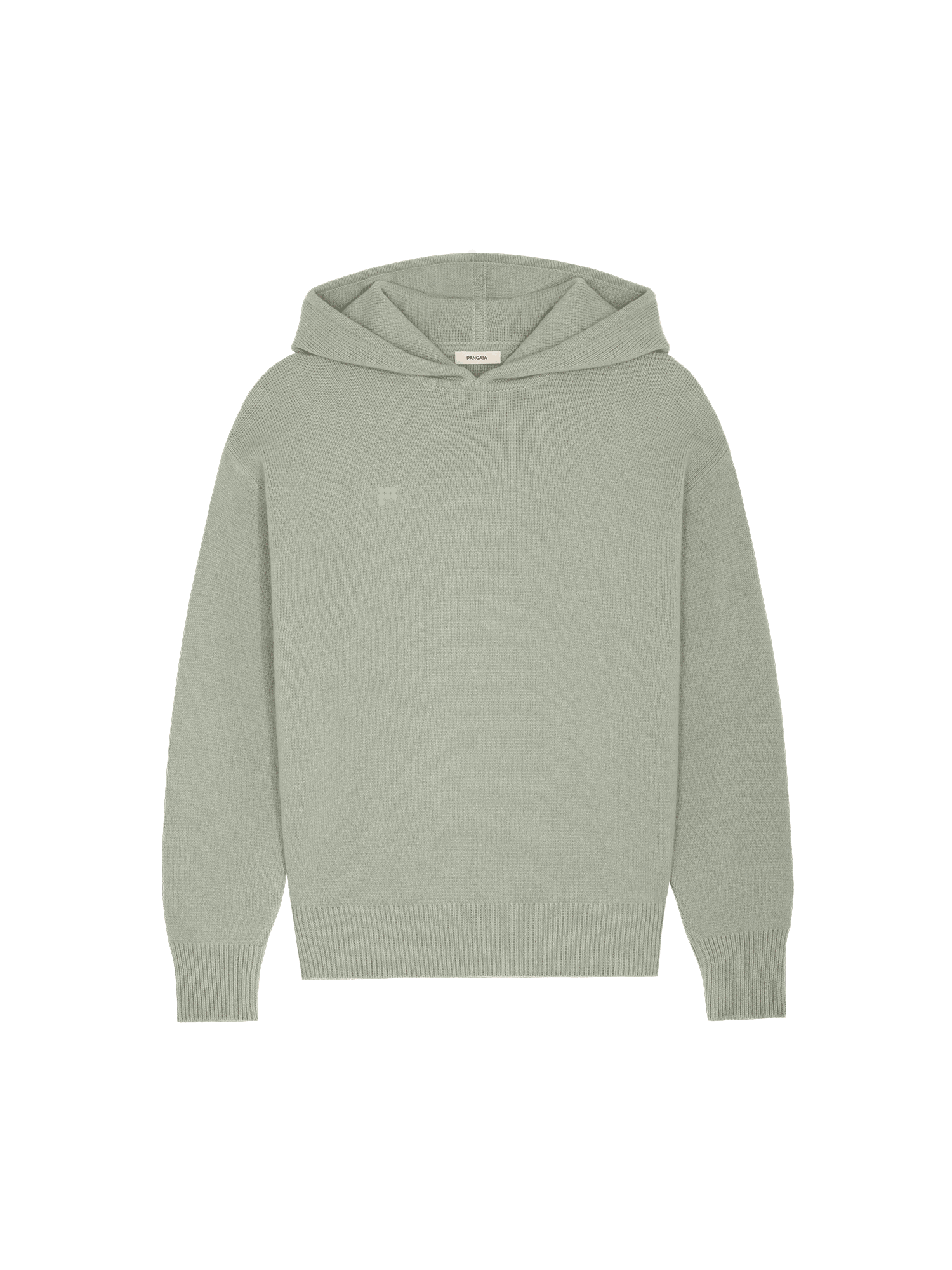 Womens Recycled Cashmere Hoodie—moss green - Main Image