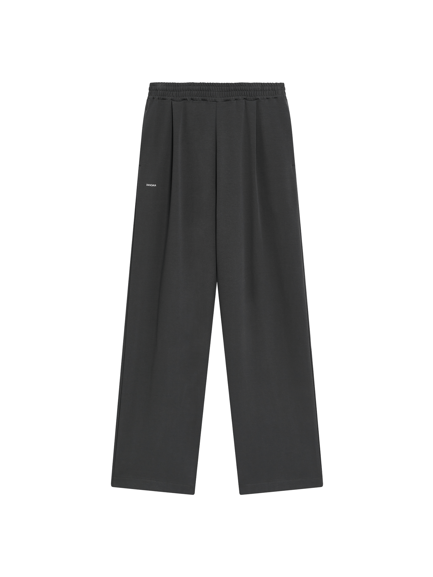 Womens Double Jersey Pleated Trousers—Smoked Black