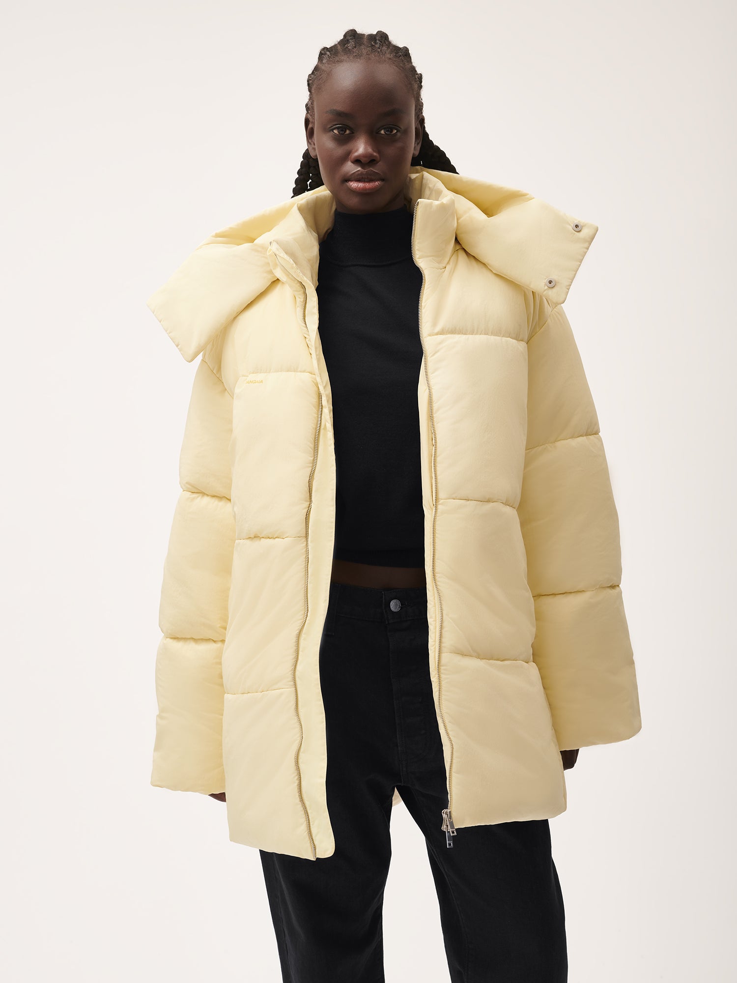 FLWRDWN_Recycle_Nylon_Exaggerated_Long_Puffer_Rind_Yellow_female-1
