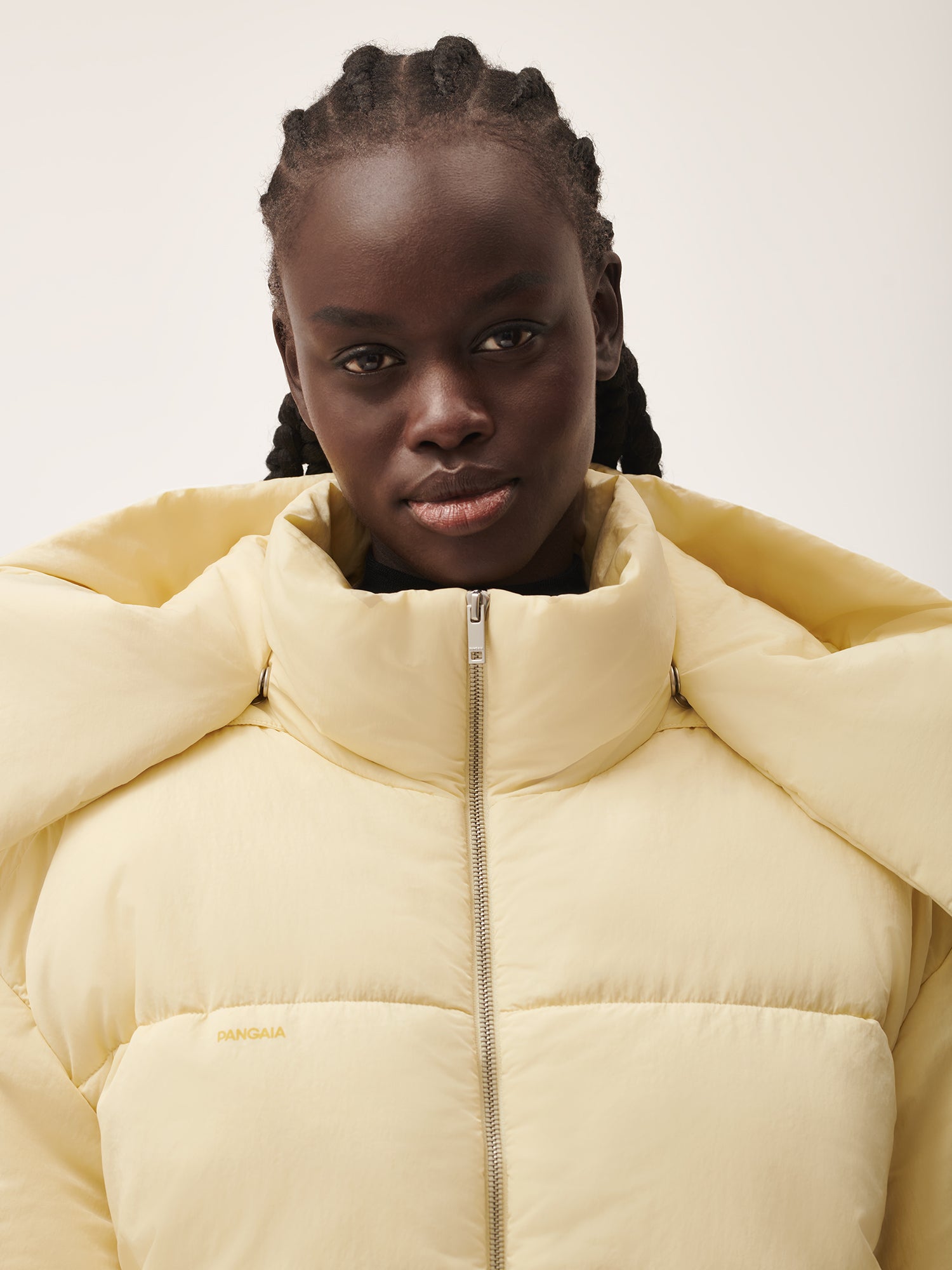 Flower-warmth Recycled Nylon Long Puffer - Rind Yellow - Pangaia