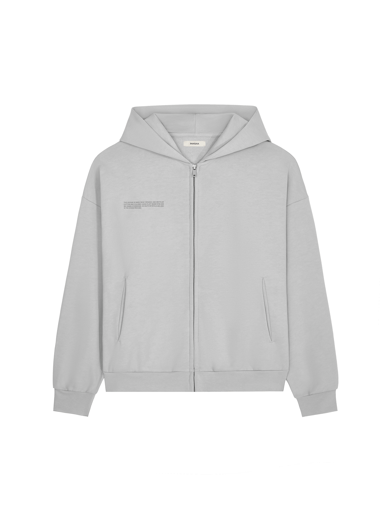 Womens Nettle Denim Grey Natural Dye Oversized Hoodie PANGAIA