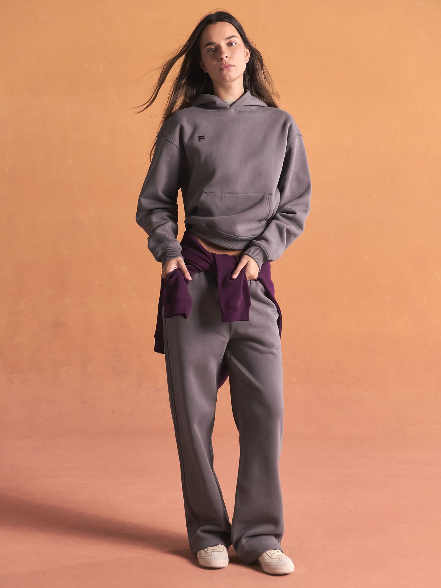 Womens Heavyweight Straight Leg Track Pants—Slate Escape