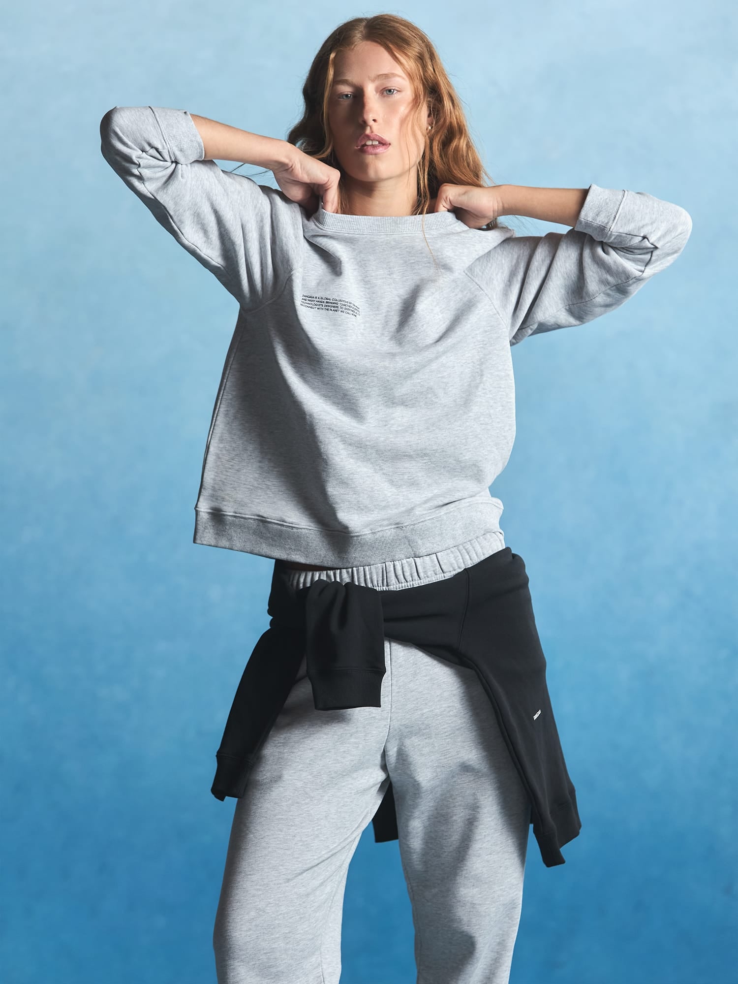 Womens Midweight Sweatshirt—Grey Marl