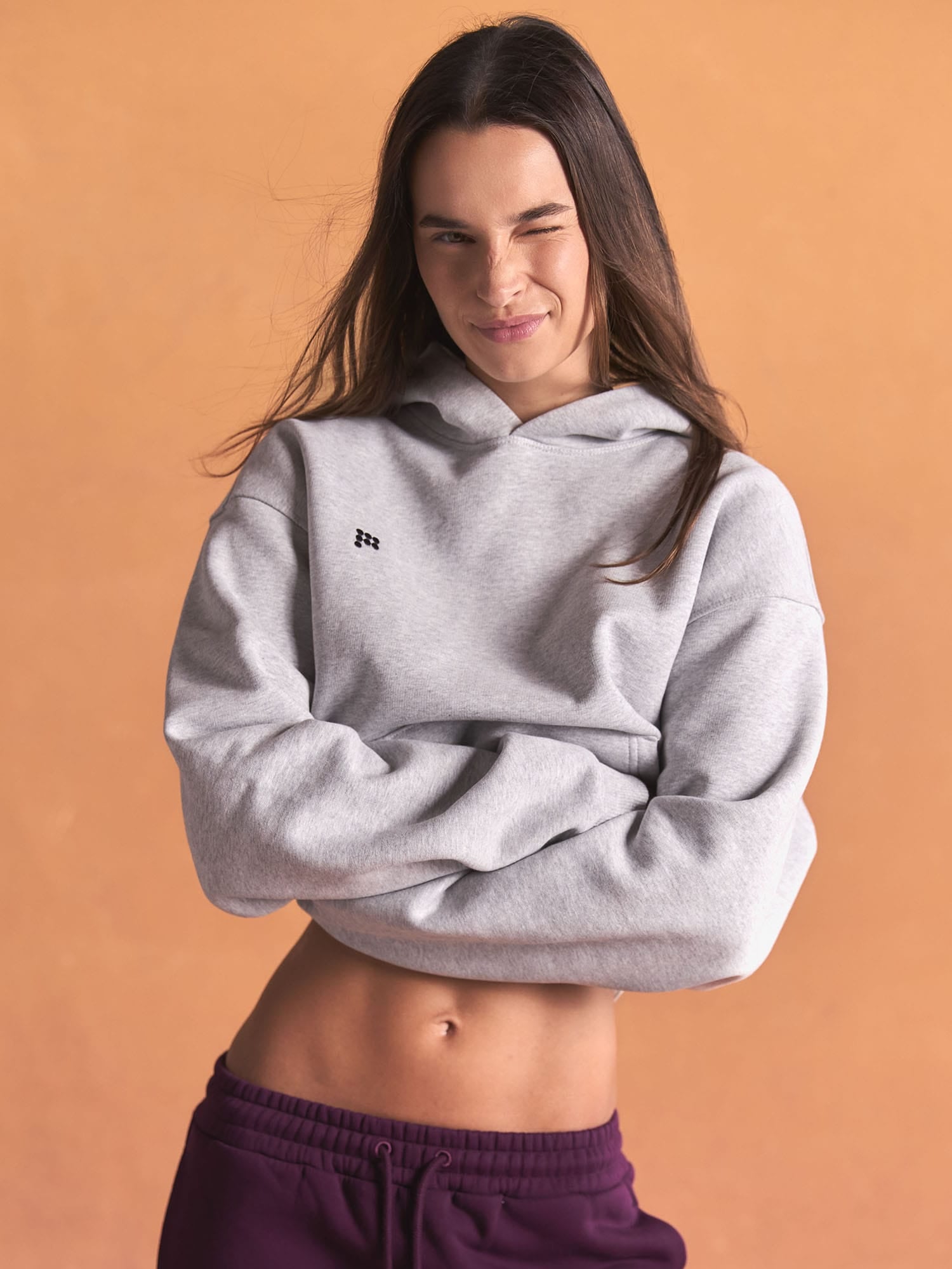 Womens Heavyweight Hoodie—Grey Marl