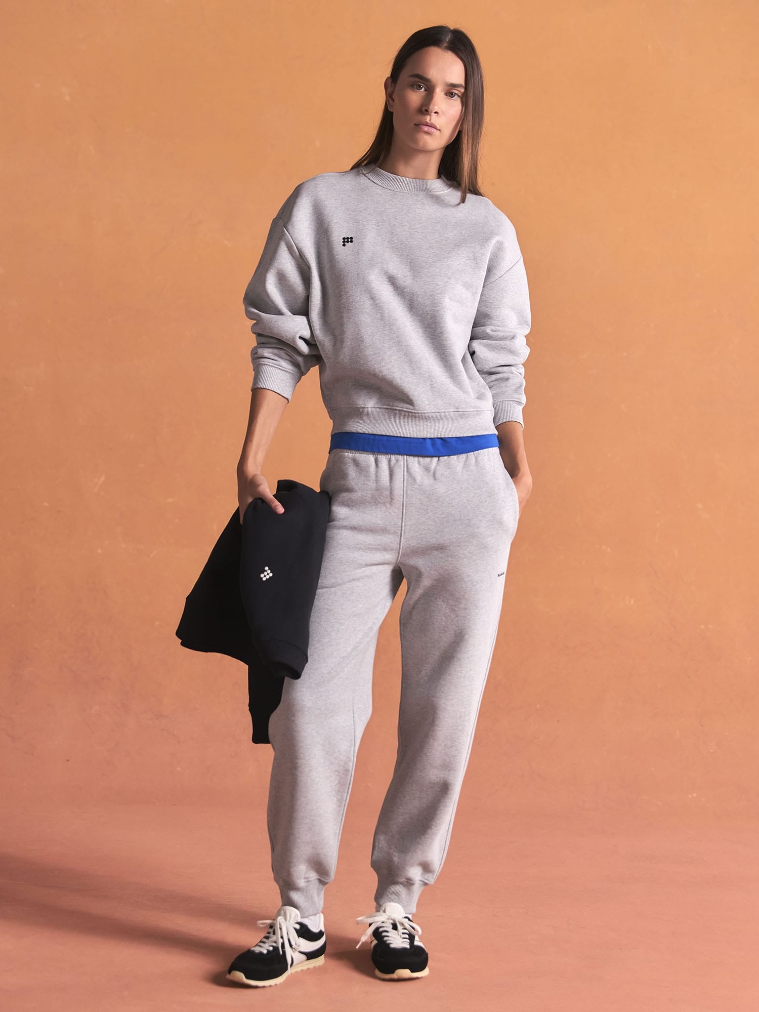 Womens Heavyweight Track Pants—Grey Marl