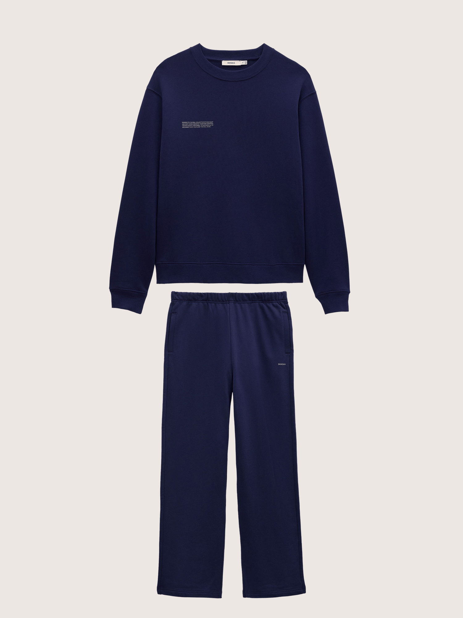 Mens Midweight Sweatshirt and Straight Leg Track Pants Set—Ocean Navy