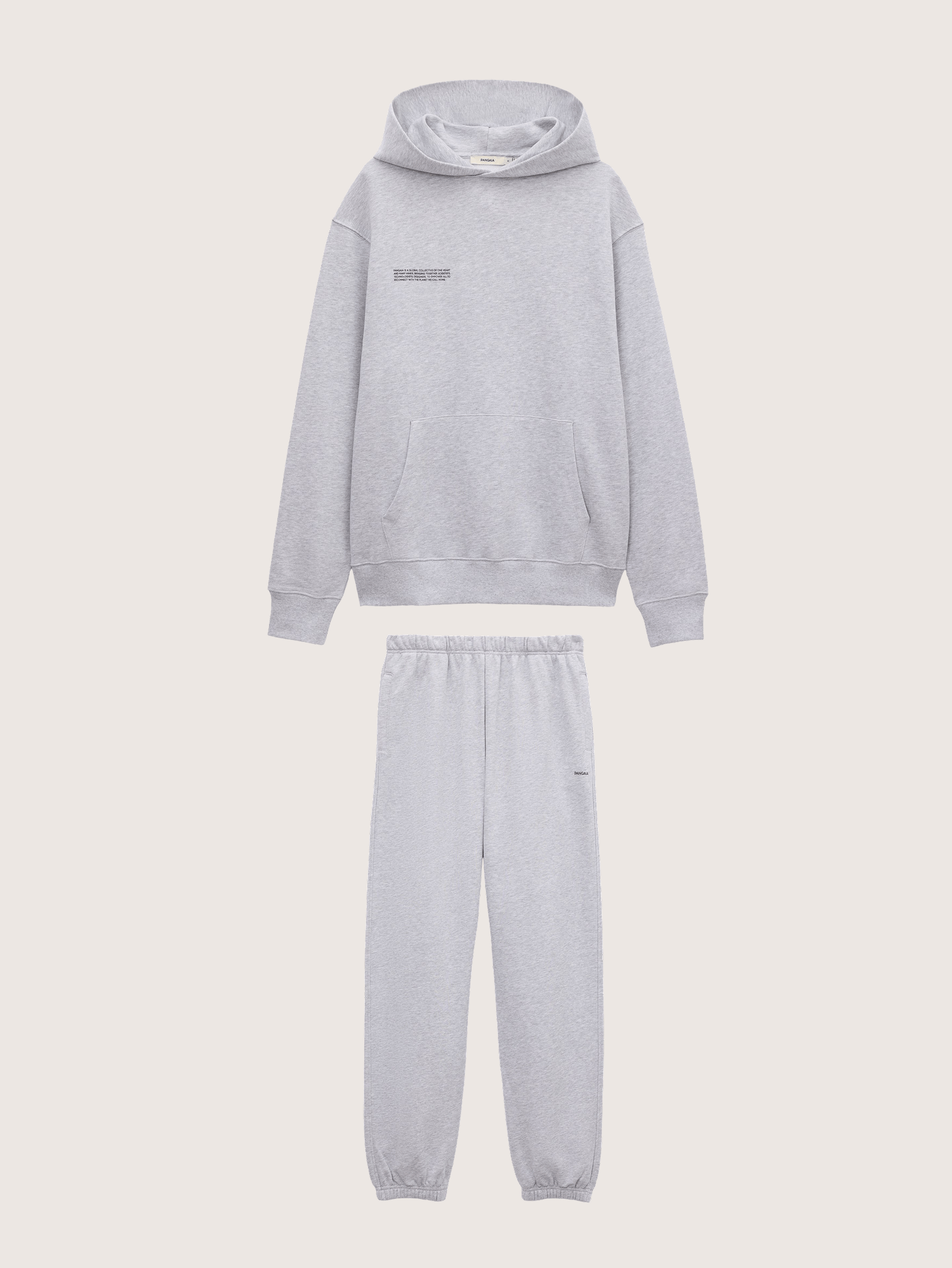 Mens Midweight Hoodie and Track Pants Set—Grey Marl