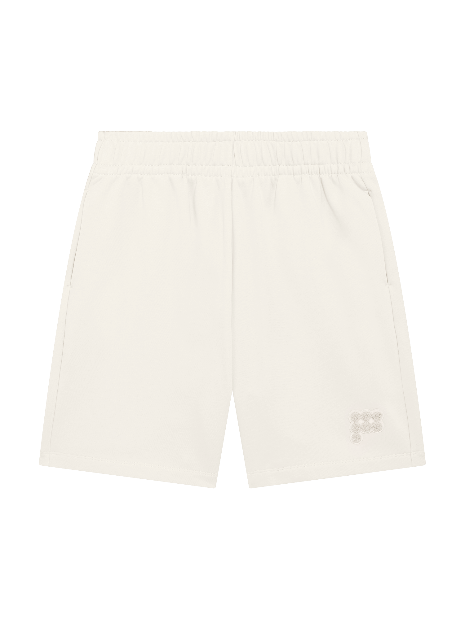 Mens Mid Length Shorts—Bone White