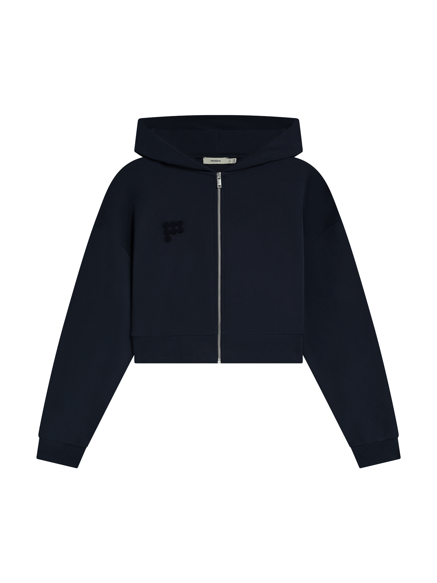 Womens Cropped Zip Up Hoodie—Midnight Navy Womens Cropped Zip Up Hoodie—Midnight Navy