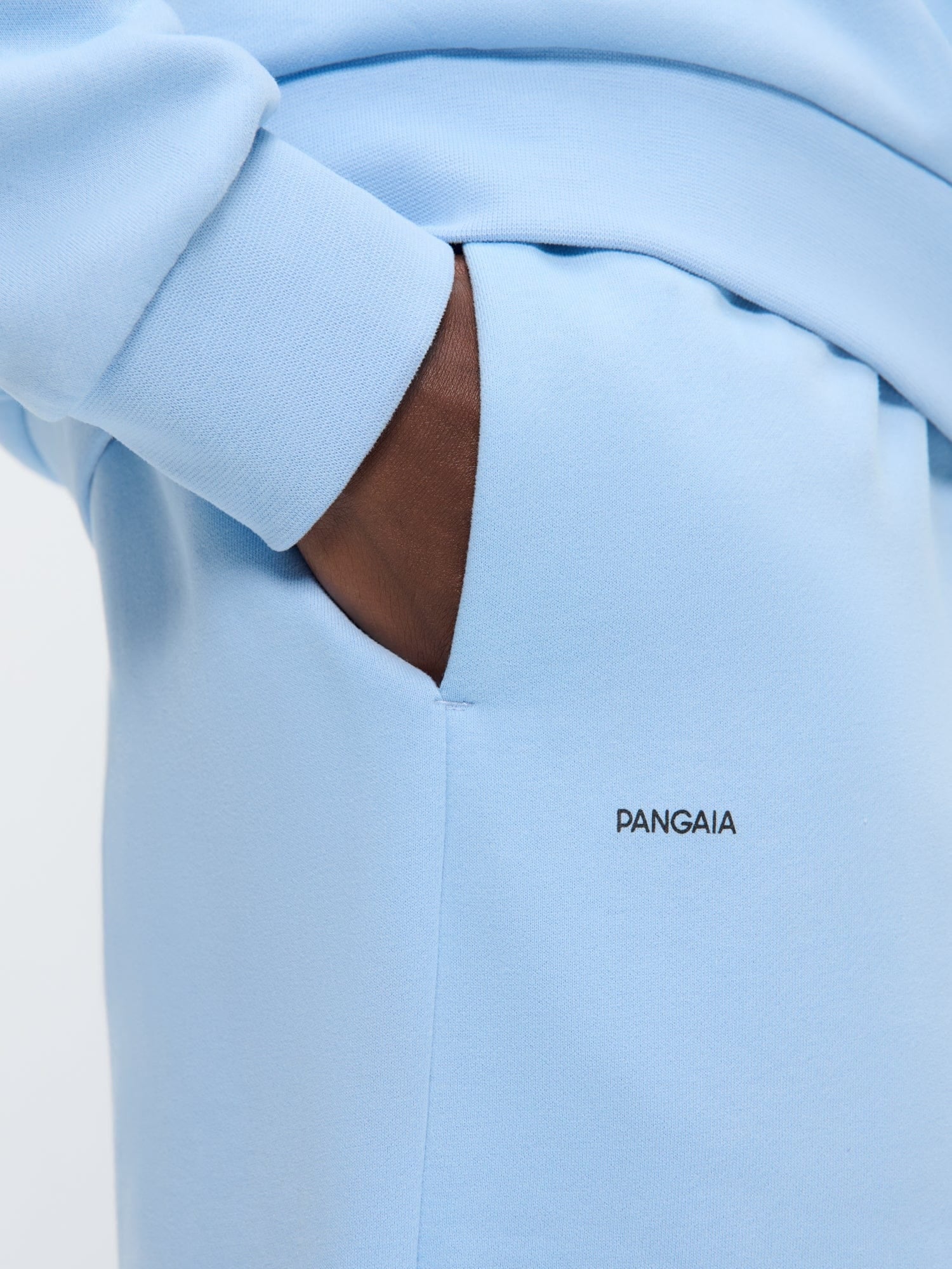 Mens Dewdrop Blue 365 Midweight Mid Length Shorts, 100% organic cotton with hand in side pocket Pangaia