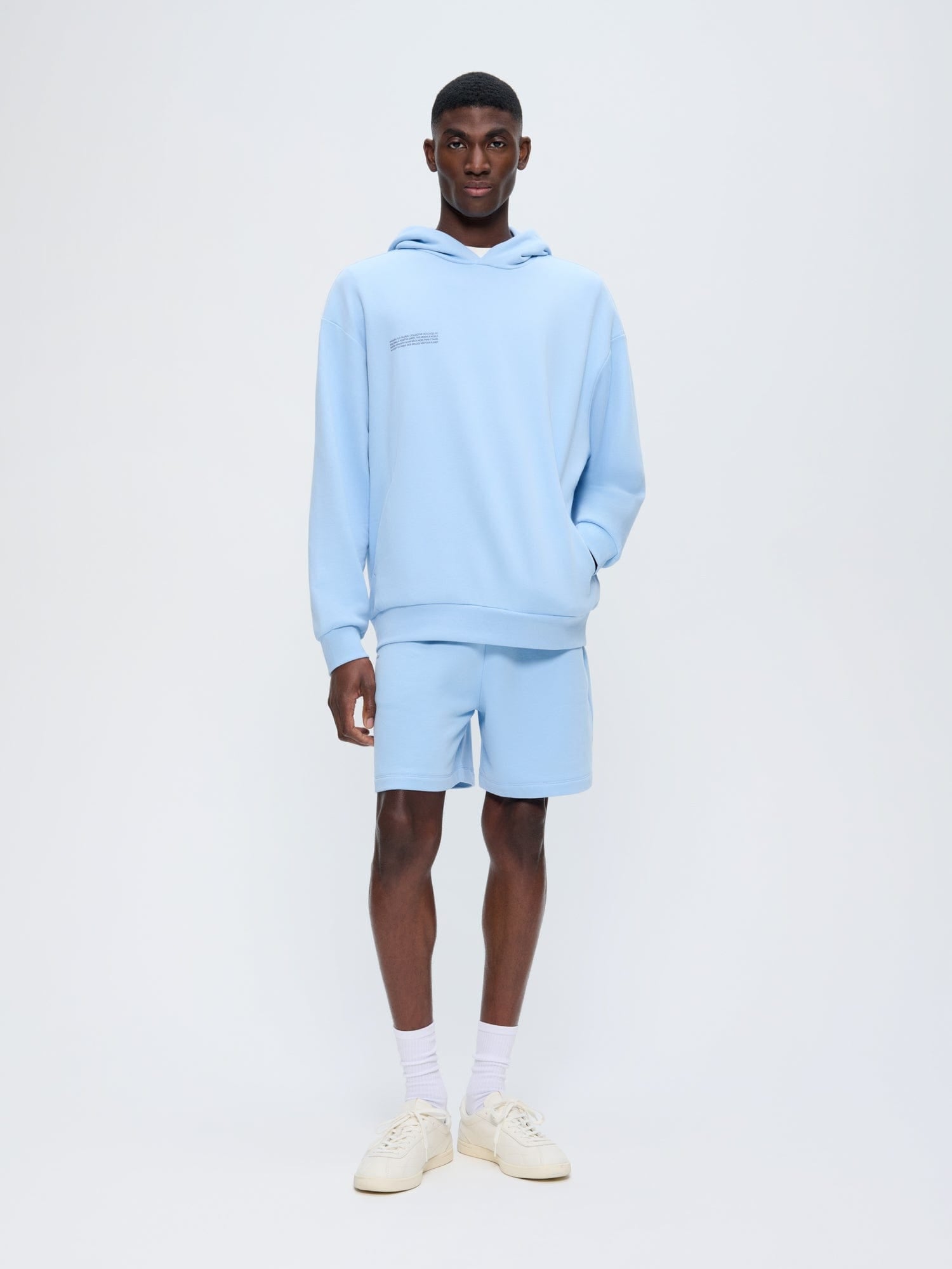 Mens 365 Midweight Mid Length Shorts—Dewdrop Blue