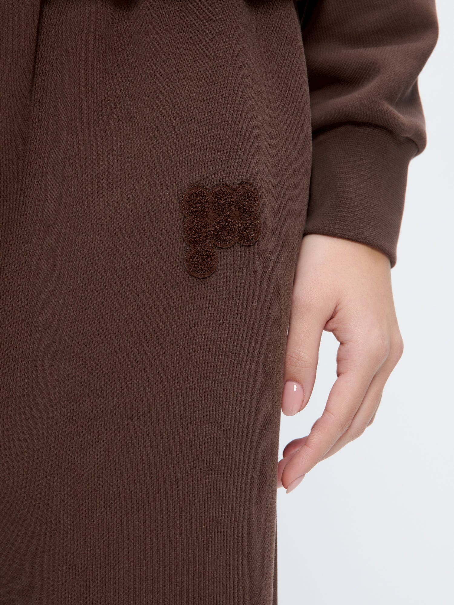 Womens Straight Leg Track Pants—Mahogany Brown