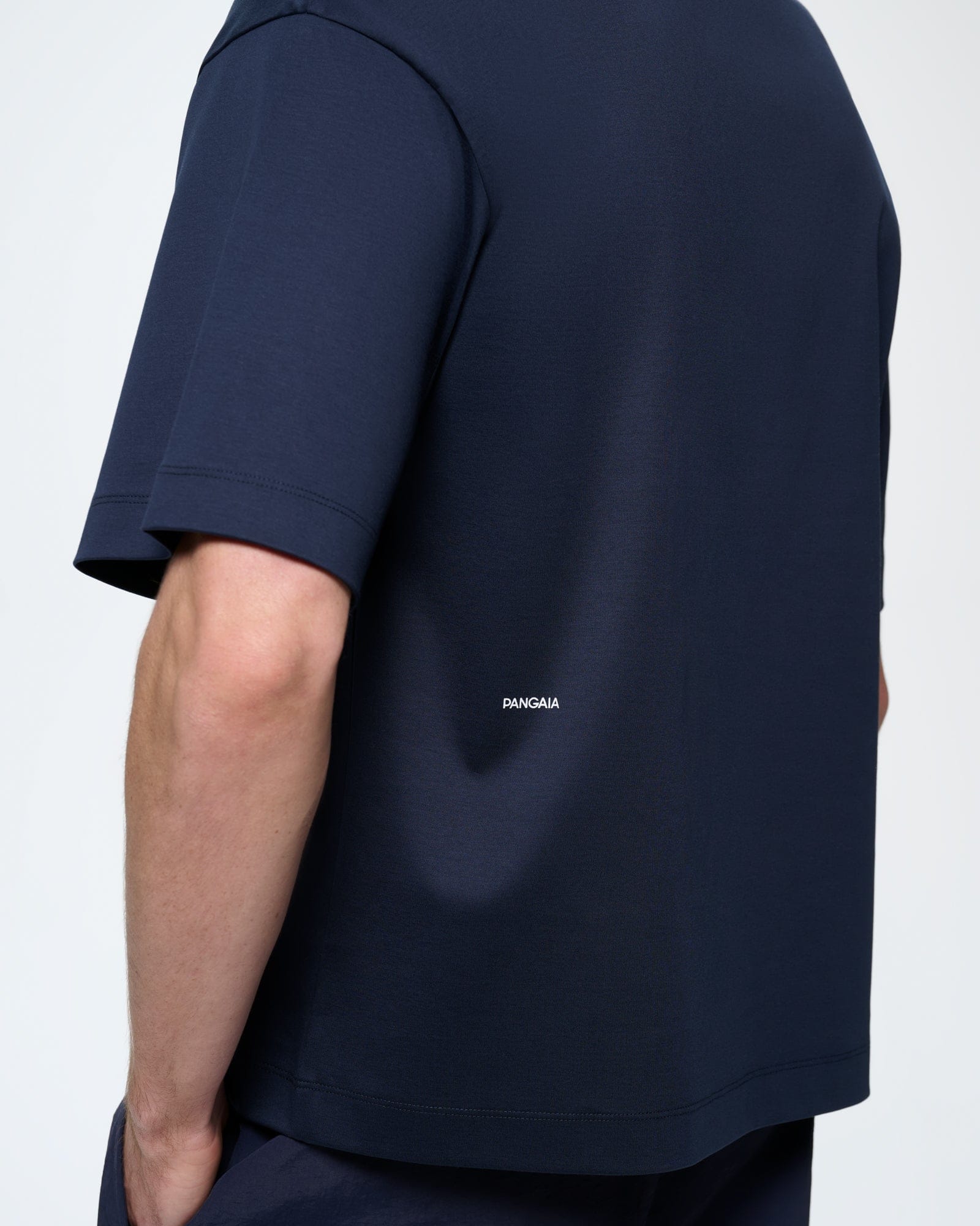 Mens Interlock Oversized T-Shirt—Granite Navy