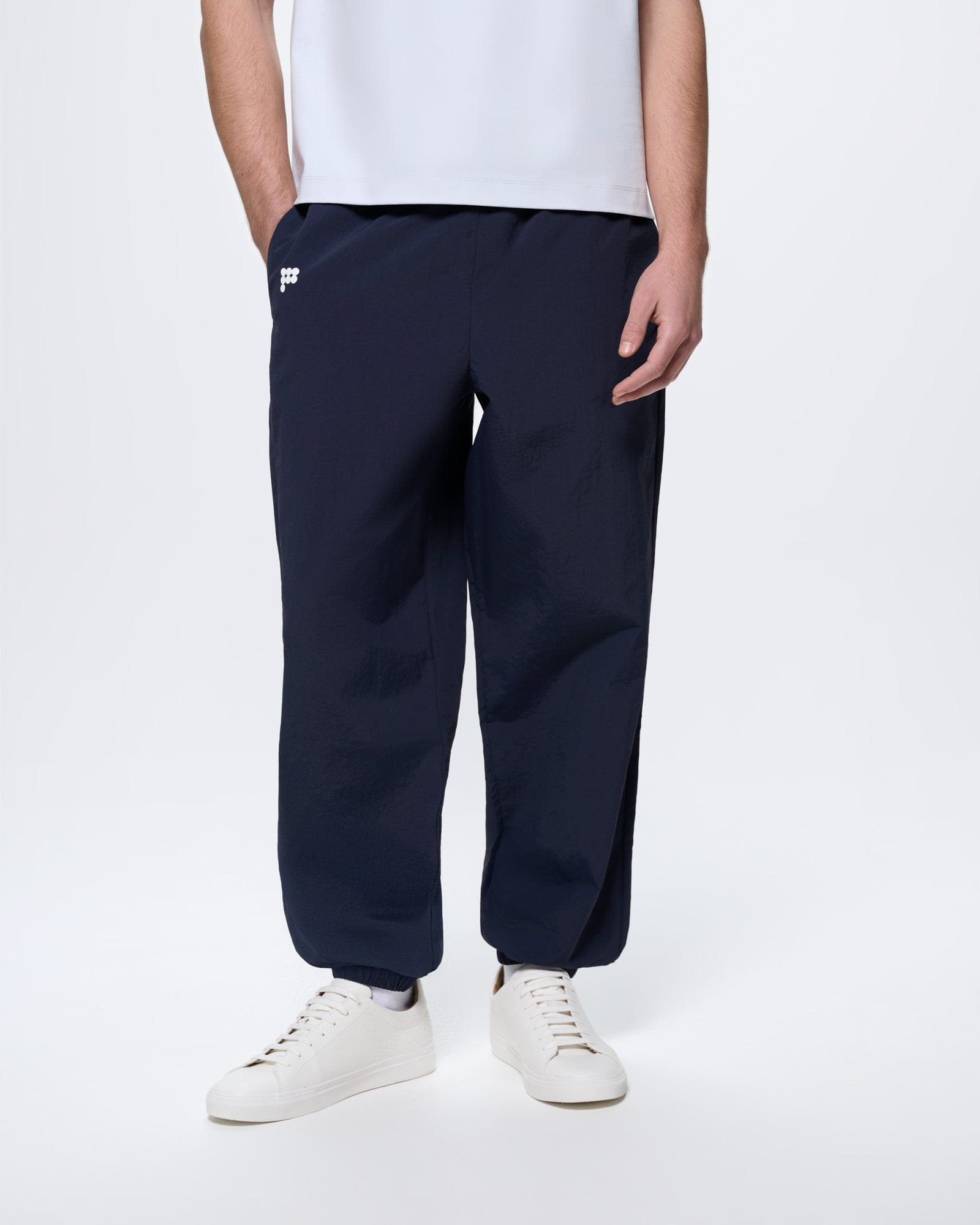 Mens Recycled Nylon Track Pants—Granite Navy Mens Recycled Nylon Track Pants—Granite Navy