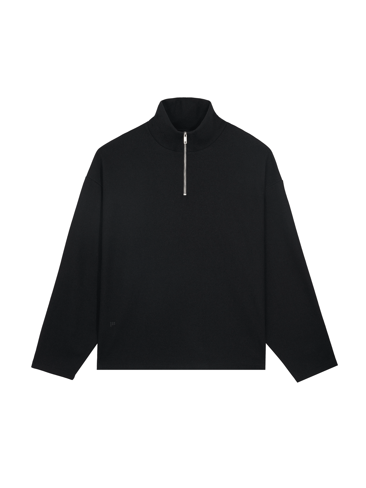 Mens-Wool-Jersey-Half-Zip-Sweatshirt-Black-packshot-3