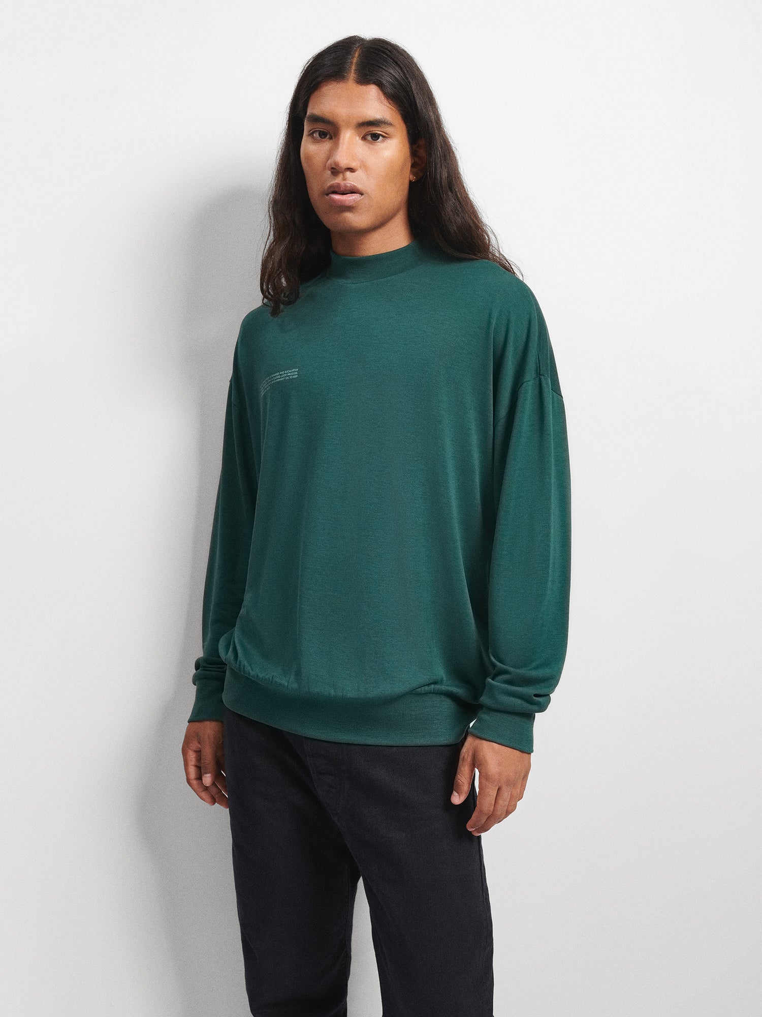 Mens_C-Fiber_Pure_High_Neck_T-Shirt_Foliage_Green-1