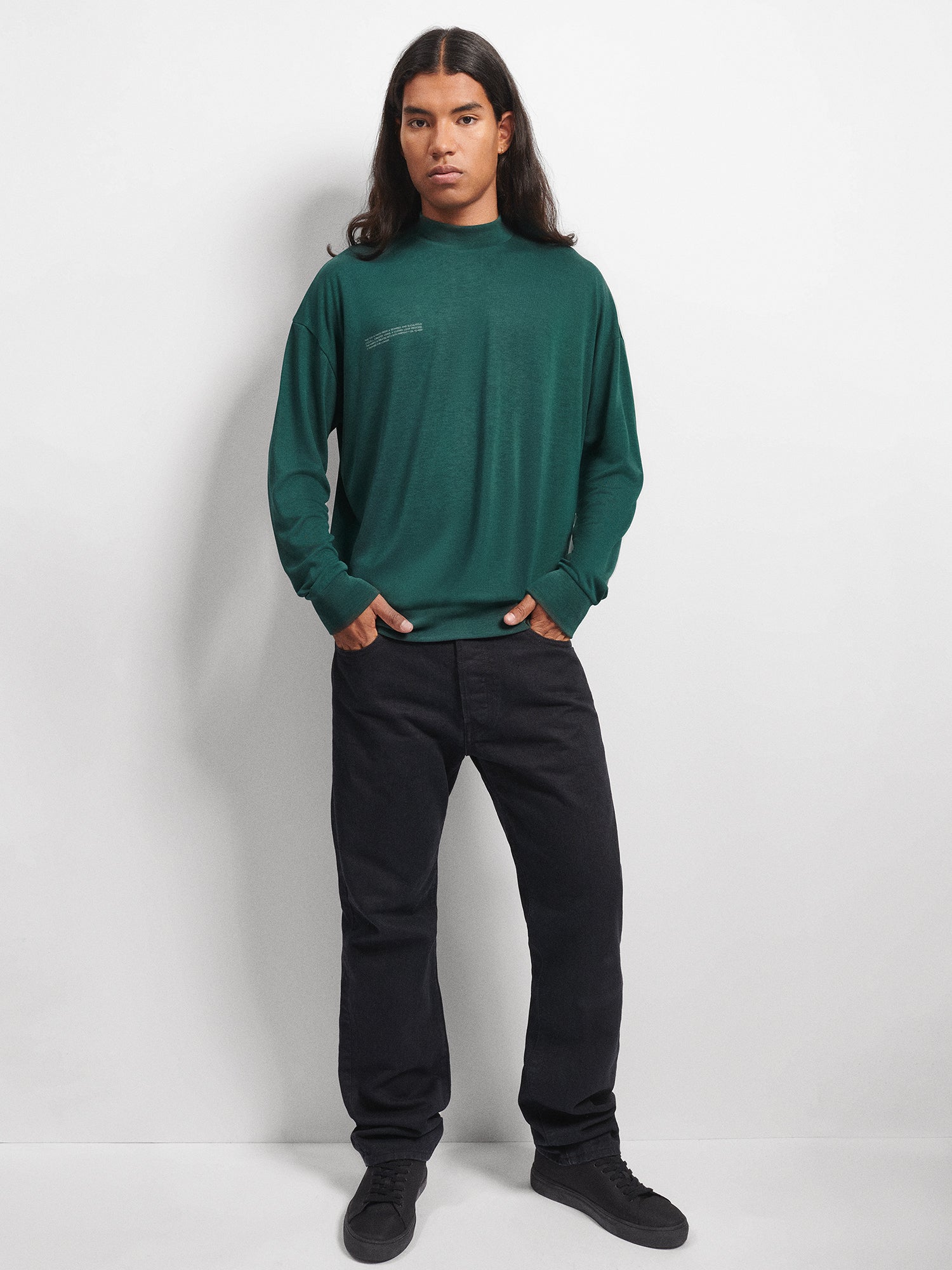 Mens_C-Fiber_Pure_High_Neck_T-Shirt_Foliage_Green-4